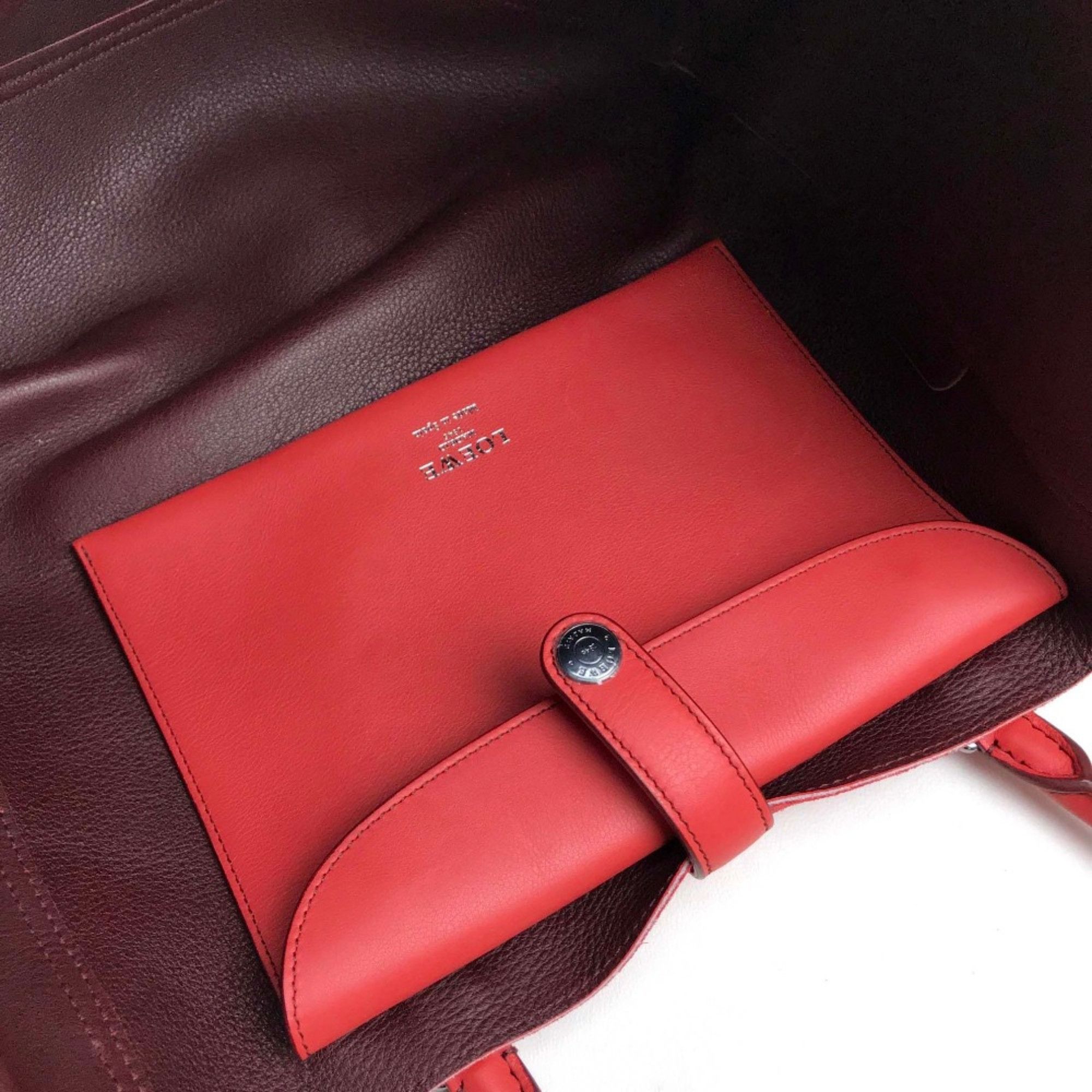 Loewe Loewe logo Bag Shoulder Bag Hand Bag Tote Bag Red Red Size ONE SIZE - 12 Thumbnail