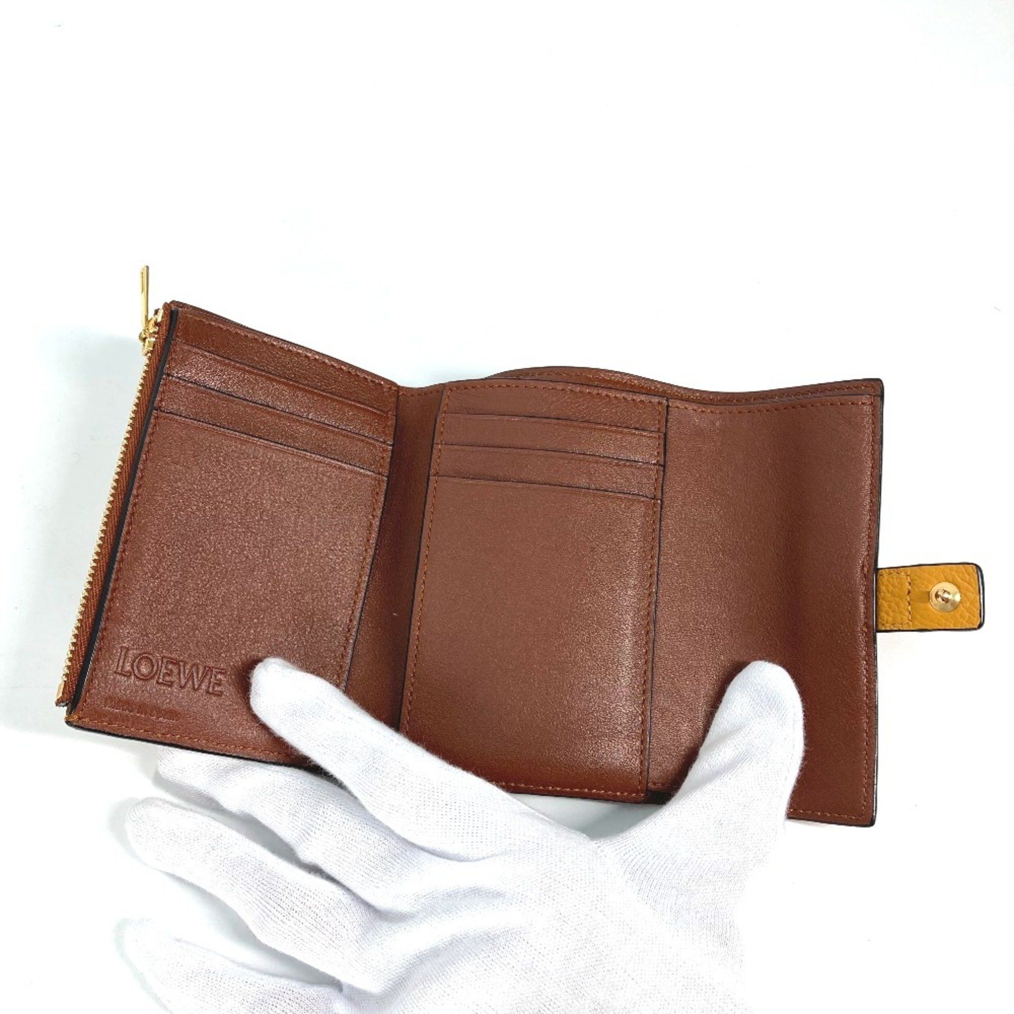 Loewe Loewe C660Z41X01 Compact wallet Folded wallet Toffee/Tan Brown Size ONE SIZE - 3 Thumbnail