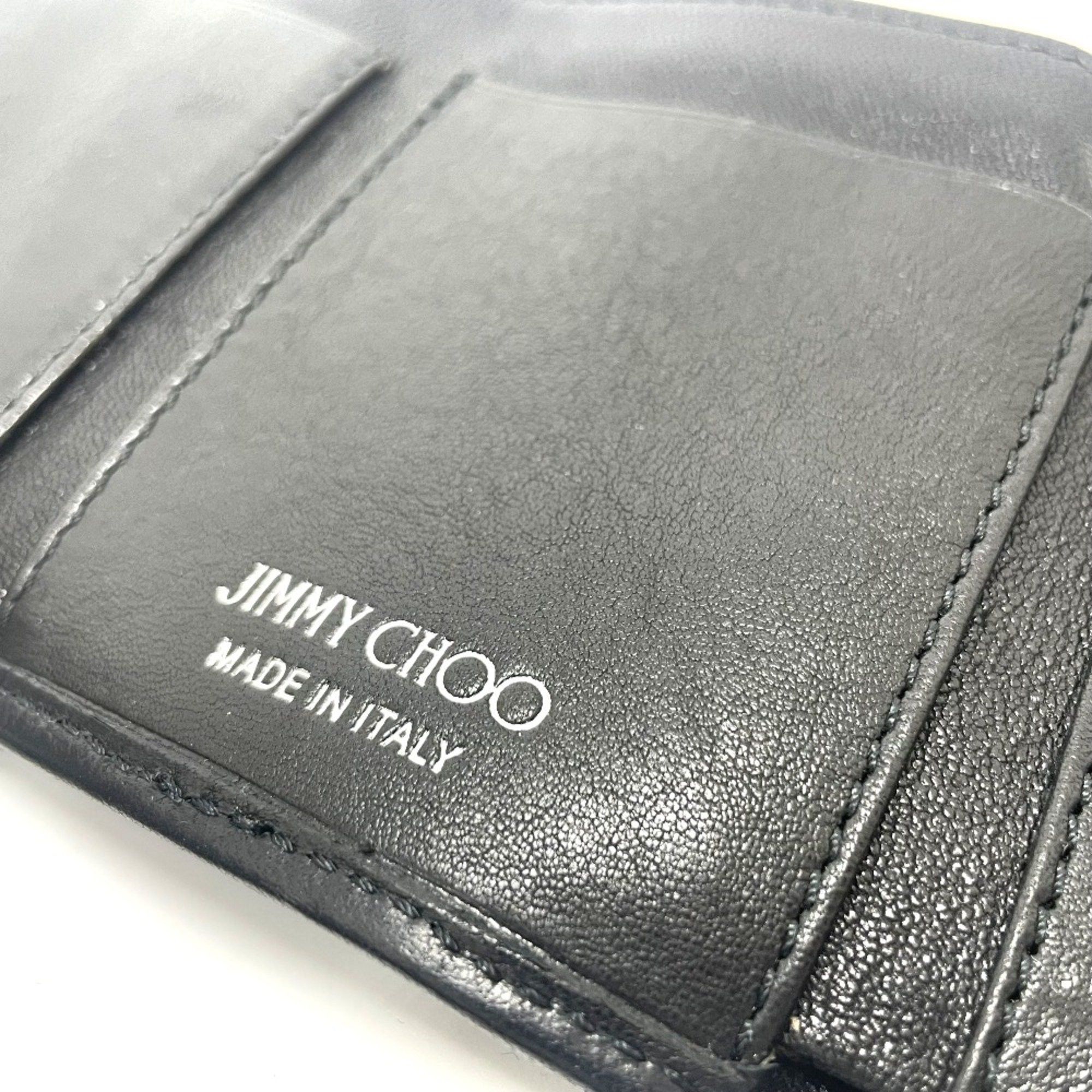 Jimmy Choo Jimmy Choo Star studs Compact Mini Wallet Trifold wallet Black Size ONE SIZE - 7 Thumbnail