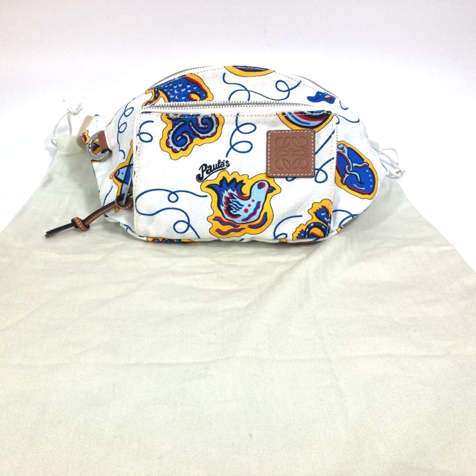 Loewe Loewe anagram Bag PAULA'S IBIZA body bag White x Blue Based Size ONE SIZE - 13 Thumbnail