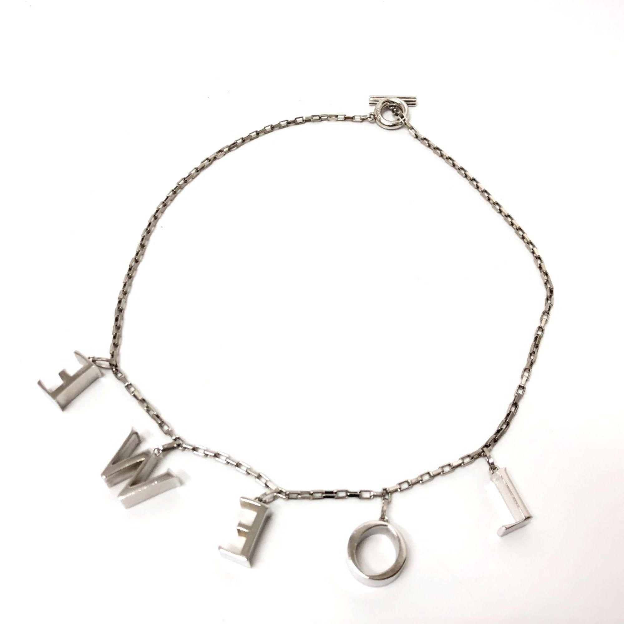 Loewe Loewe Icon logo Chain Necklace Silver Size ONE SIZE - 2 Thumbnail