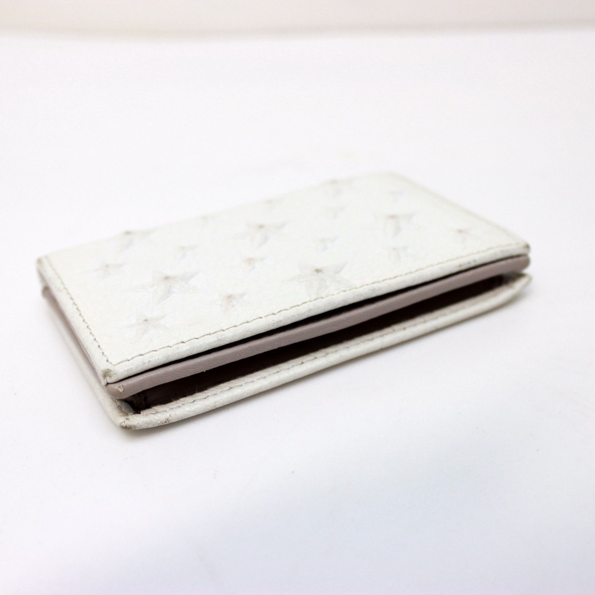 Jimmy Choo Jimmy Choo Star emboss Men's Women's Card Case White White Size ONE SIZE - 4 Thumbnail