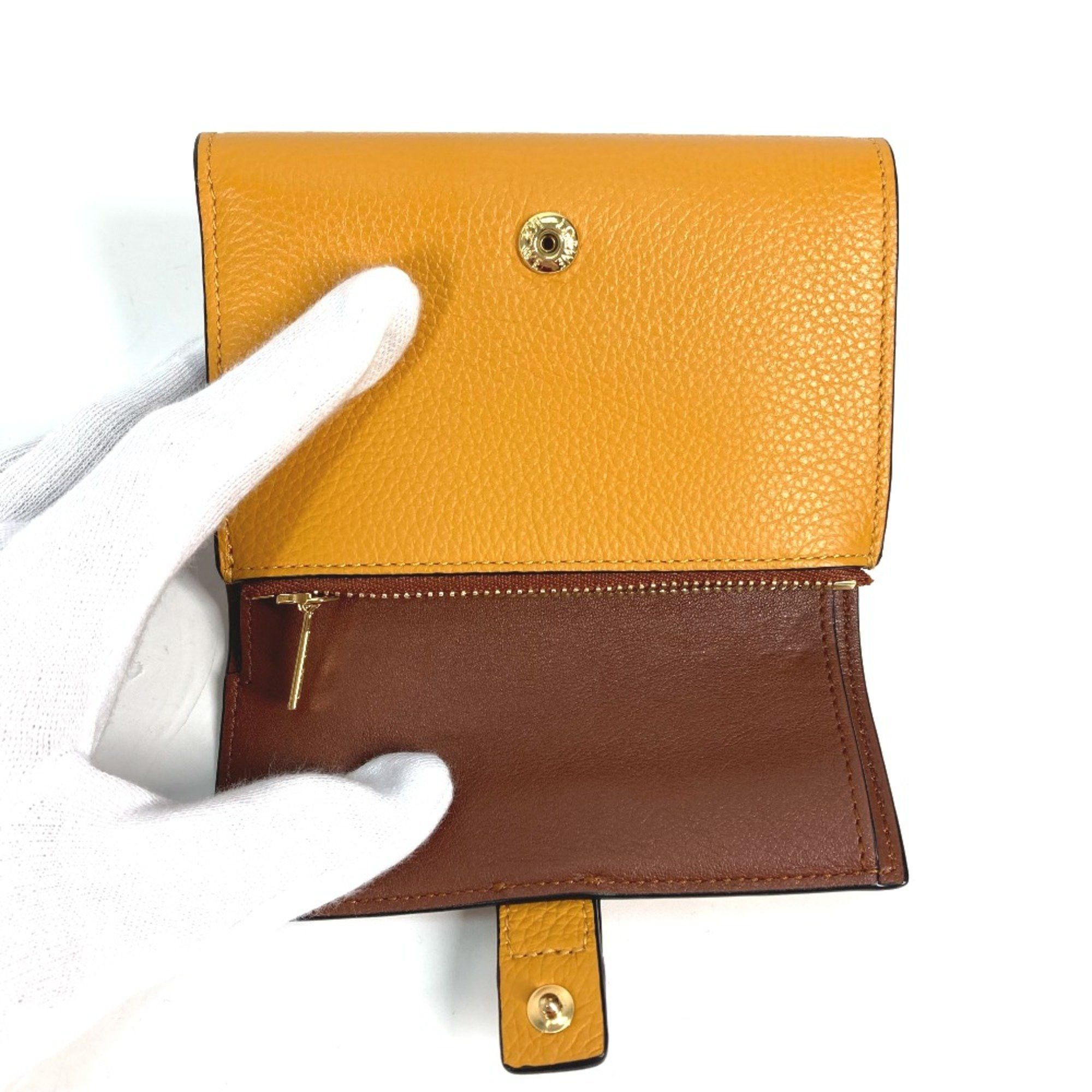 Loewe Loewe Compact wallet Trifold wallet yellow Brown Size ONE SIZE - 7 Thumbnail