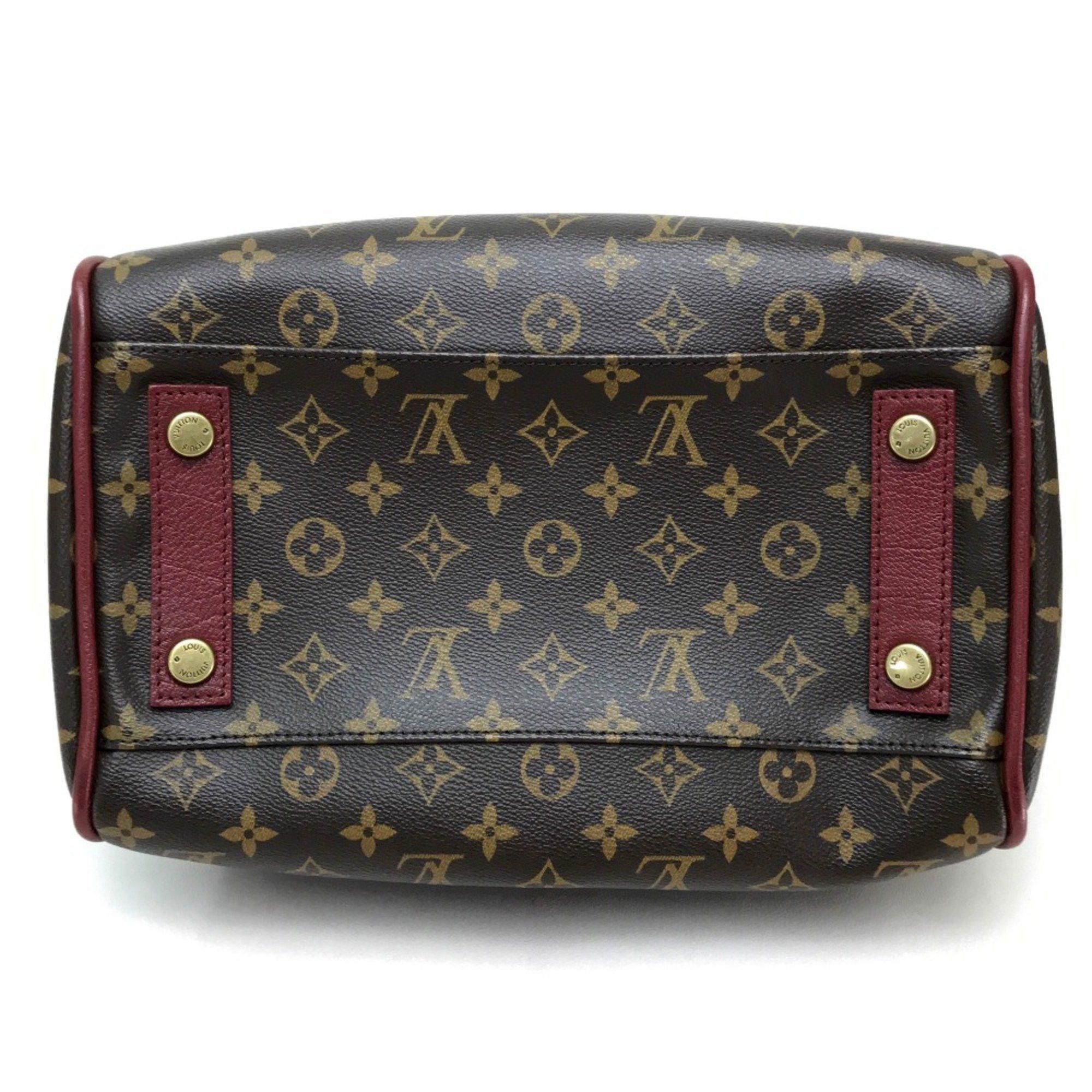 Louis Vuitton Louis Vuitton M40802 Monogram Mini Duffle Bag Hand Bag Bordeaux Dark brown Bordeaux Size ONE SIZE - 3 Thumbnail