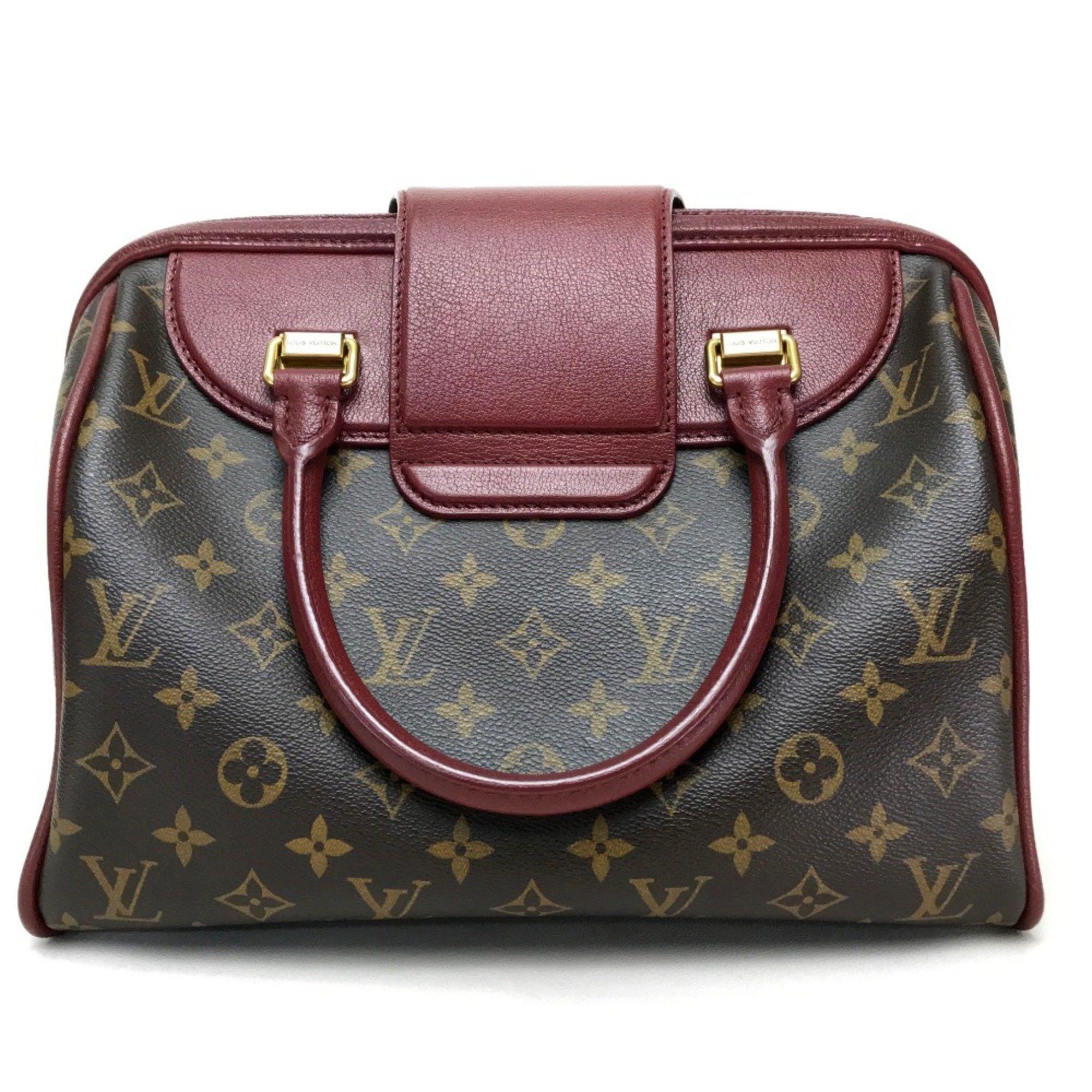 Louis Vuitton Louis Vuitton M40802 Monogram Mini Duffle Bag Hand Bag Bordeaux Dark brown Bordeaux Size ONE SIZE - 2 Thumbnail