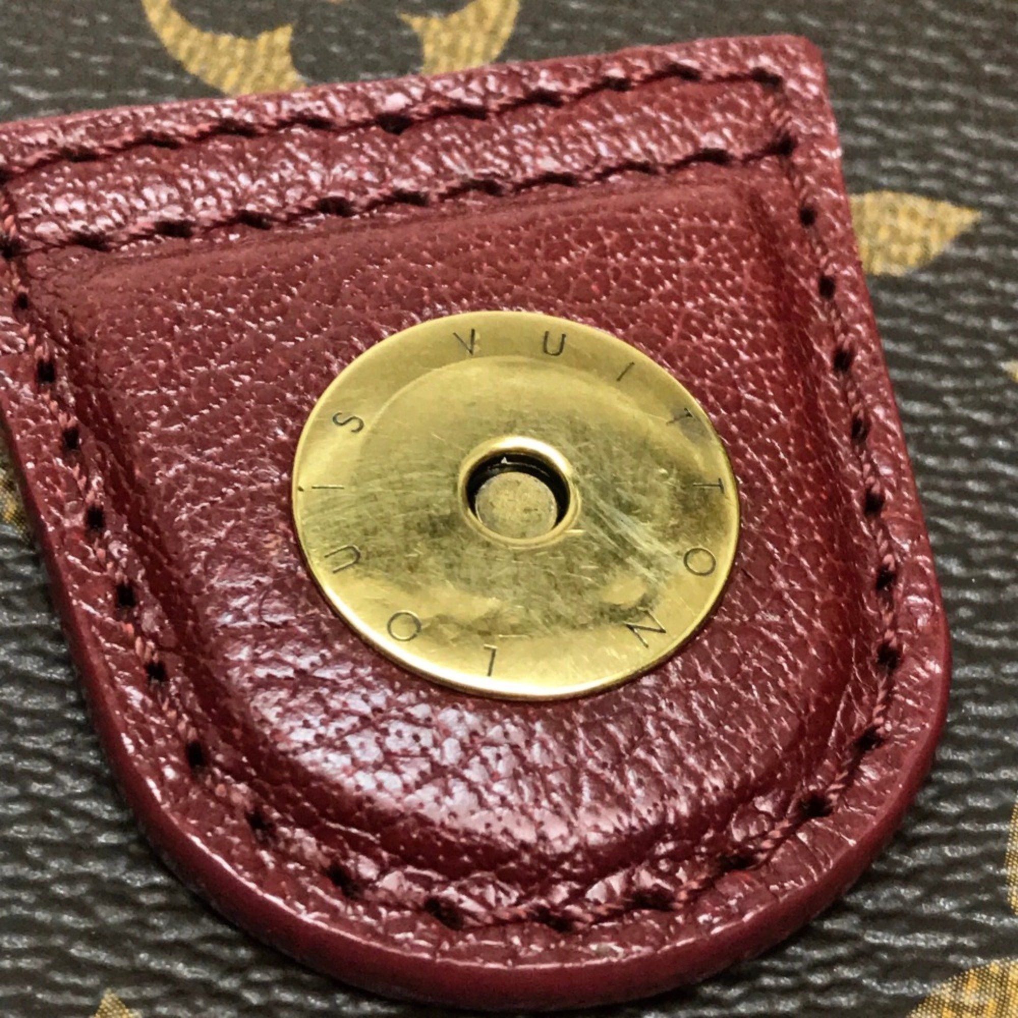 Louis Vuitton Louis Vuitton M40802 Monogram Mini Duffle Bag Hand Bag Bordeaux Dark brown Bordeaux Size ONE SIZE - 9 Thumbnail