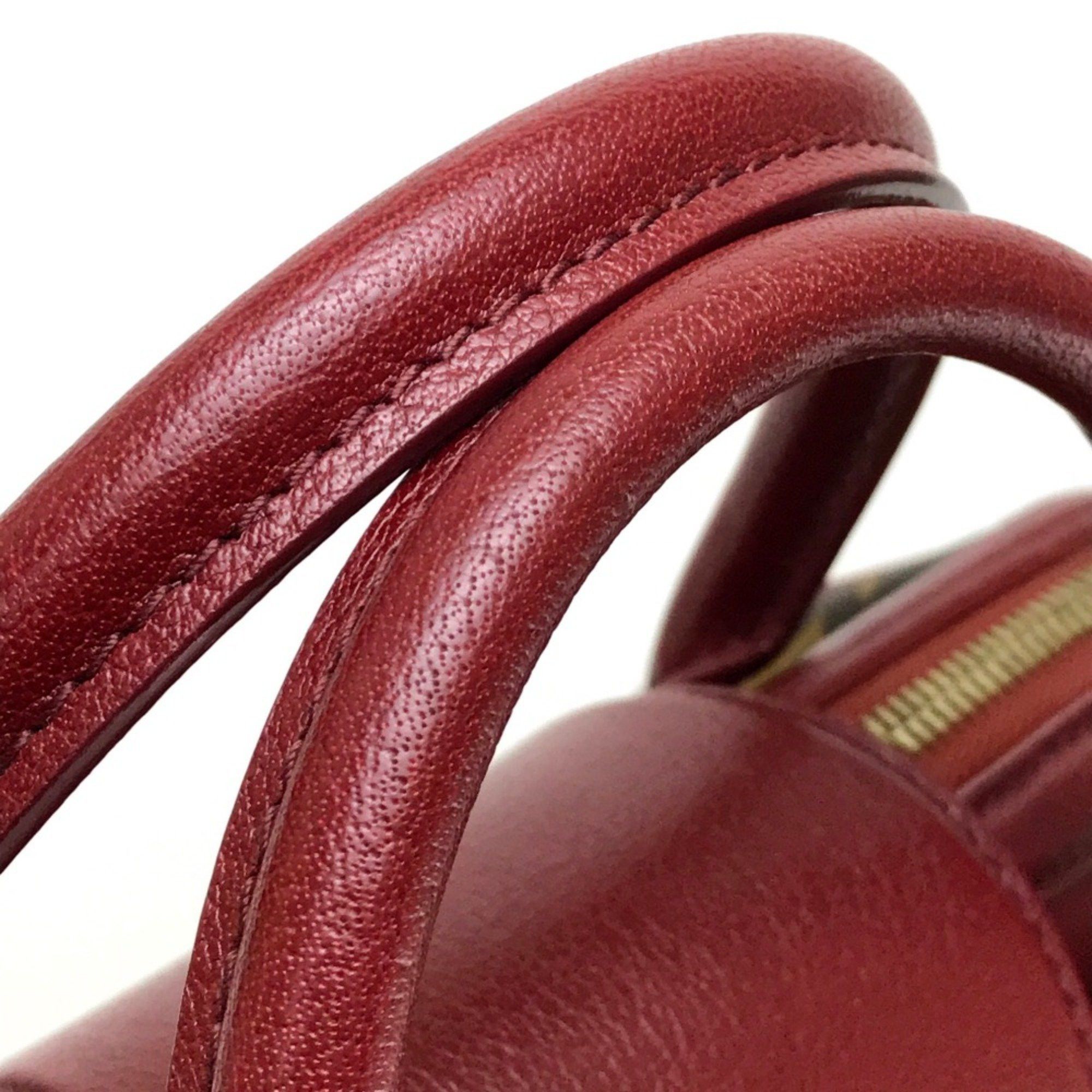 Louis Vuitton Louis Vuitton M40802 Monogram Mini Duffle Bag Hand Bag Bordeaux Dark brown Bordeaux Size ONE SIZE - 8 Thumbnail