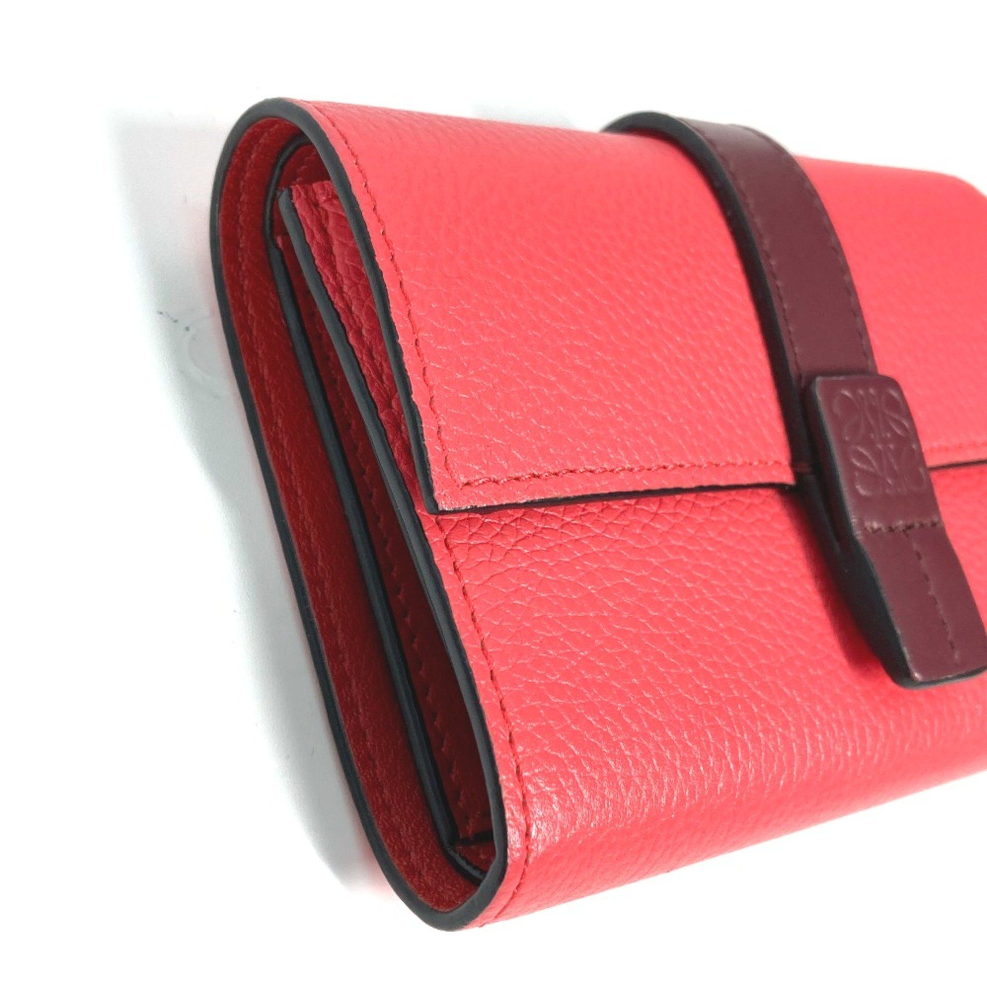 Loewe Loewe Bicolor Compact wallet Trifold wallet pink Brown Size ONE SIZE - 4 Thumbnail