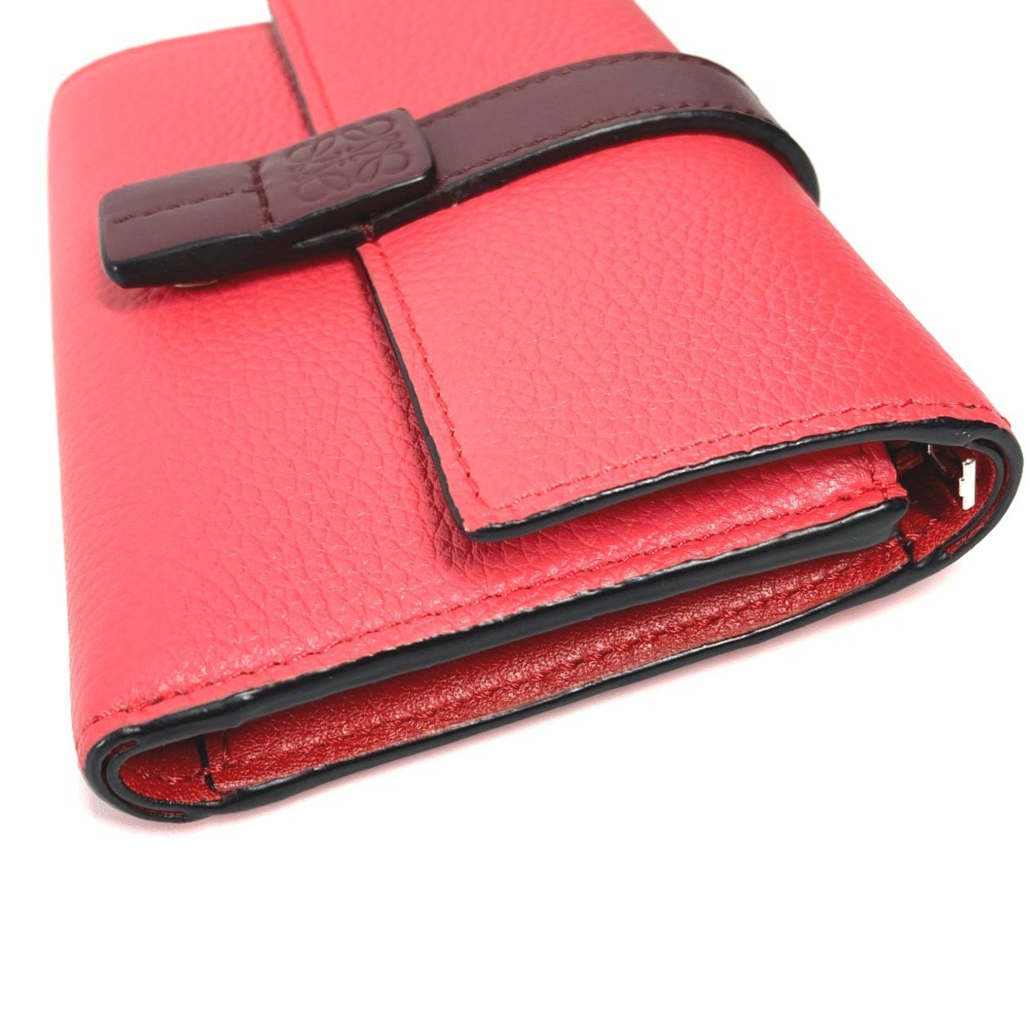 Loewe Loewe Bicolor Compact wallet Trifold wallet pink Brown Size ONE SIZE - 2 Thumbnail