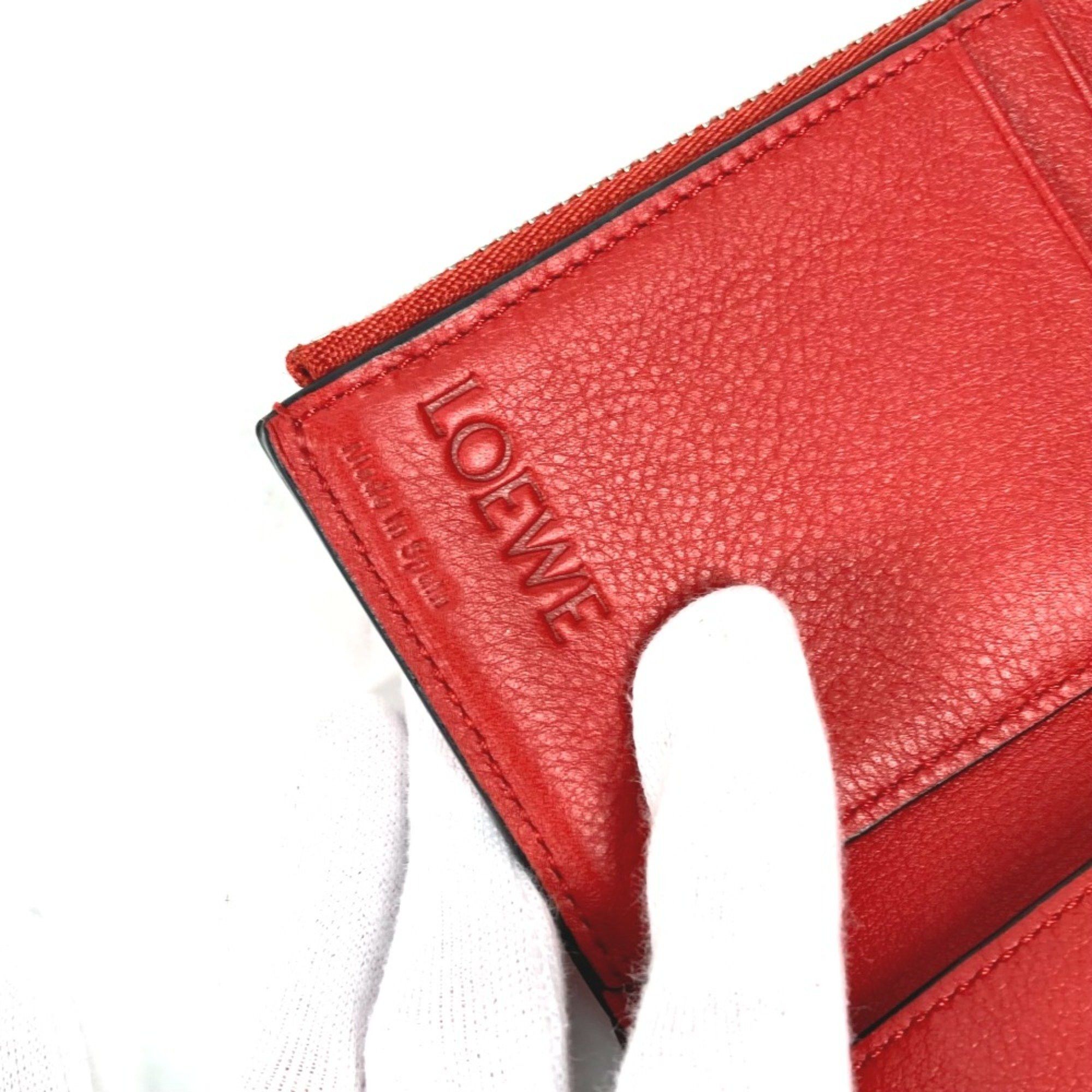 Loewe Loewe Bicolor Compact wallet Trifold wallet pink Brown Size ONE SIZE - 11 Thumbnail