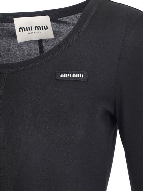 Miu Miu LOGO MINI DRESS Size XS / US 0-2 / IT 36-38 - 3 Thumbnail