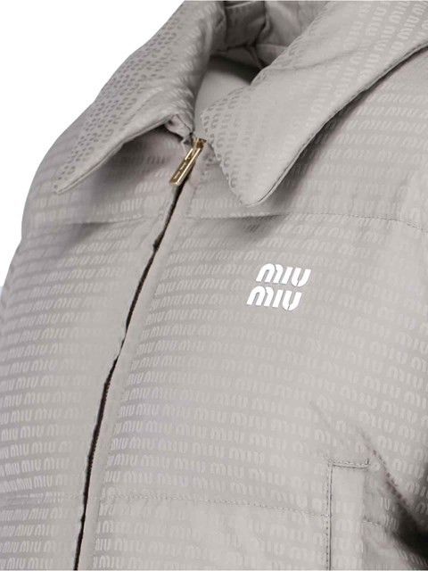 Miu Miu LOGO CROP DOWN JACKET Size S / US 4 / IT 40 - 3 Thumbnail