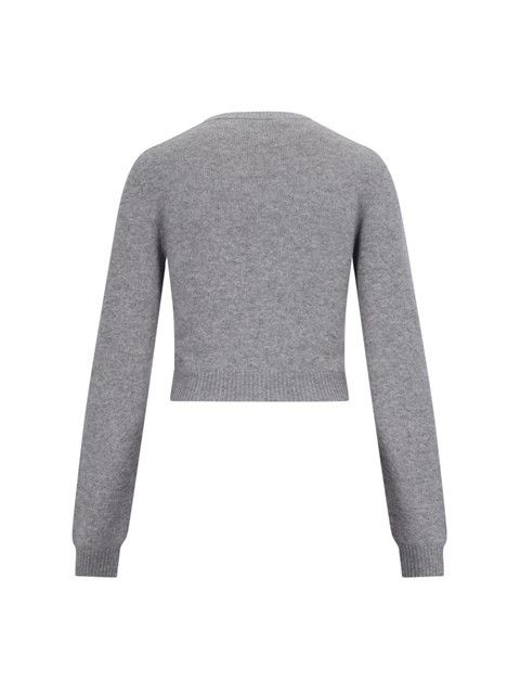 Miu Miu CROPPED SWEATER WITH RHINESTONES Size S / US 4 / IT 40 - 2 Thumbnail
