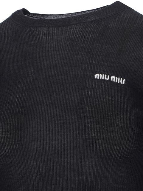 Miu Miu LOGO CROP SWEATER Size S / US 4 / IT 40 - 3 Thumbnail