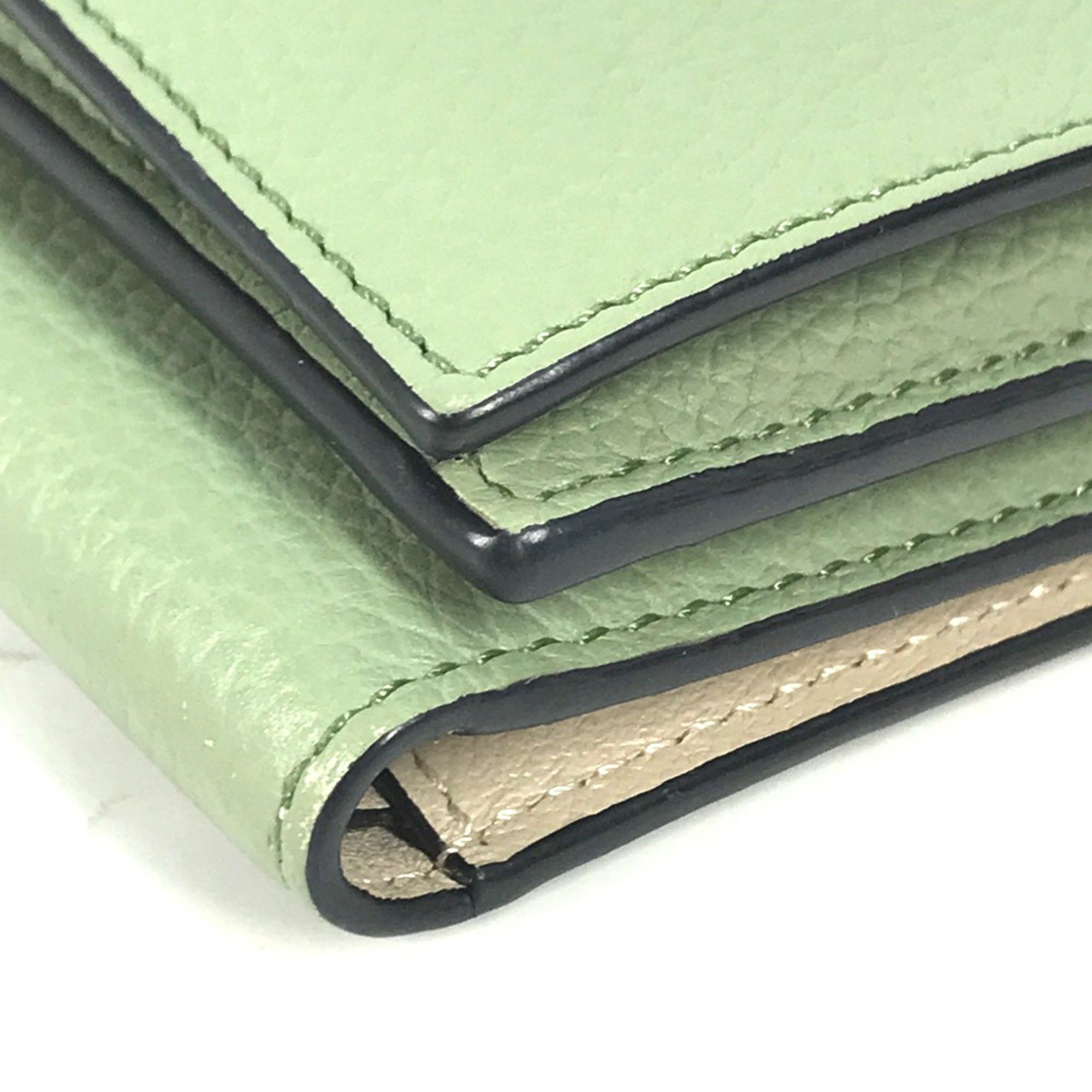 Loewe Loewe anagram Compact wallet Trifold wallet Green Brown Size ONE SIZE - 11 Thumbnail