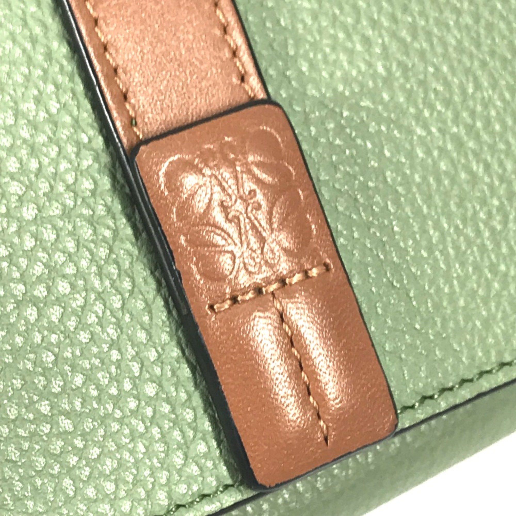 Loewe Loewe anagram Compact wallet Trifold wallet Green Brown Size ONE SIZE - 14 Thumbnail
