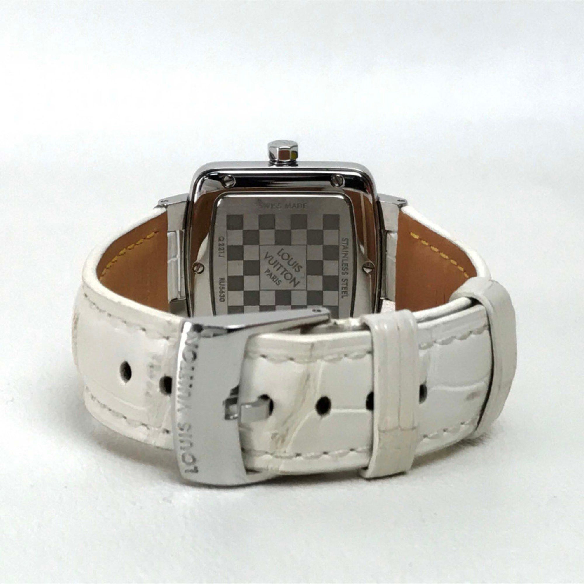 Louis Vuitton Louis Vuitton Q221J Quartz Wristwatch Silver Wine red Based Size ONE SIZE - 5 Thumbnail