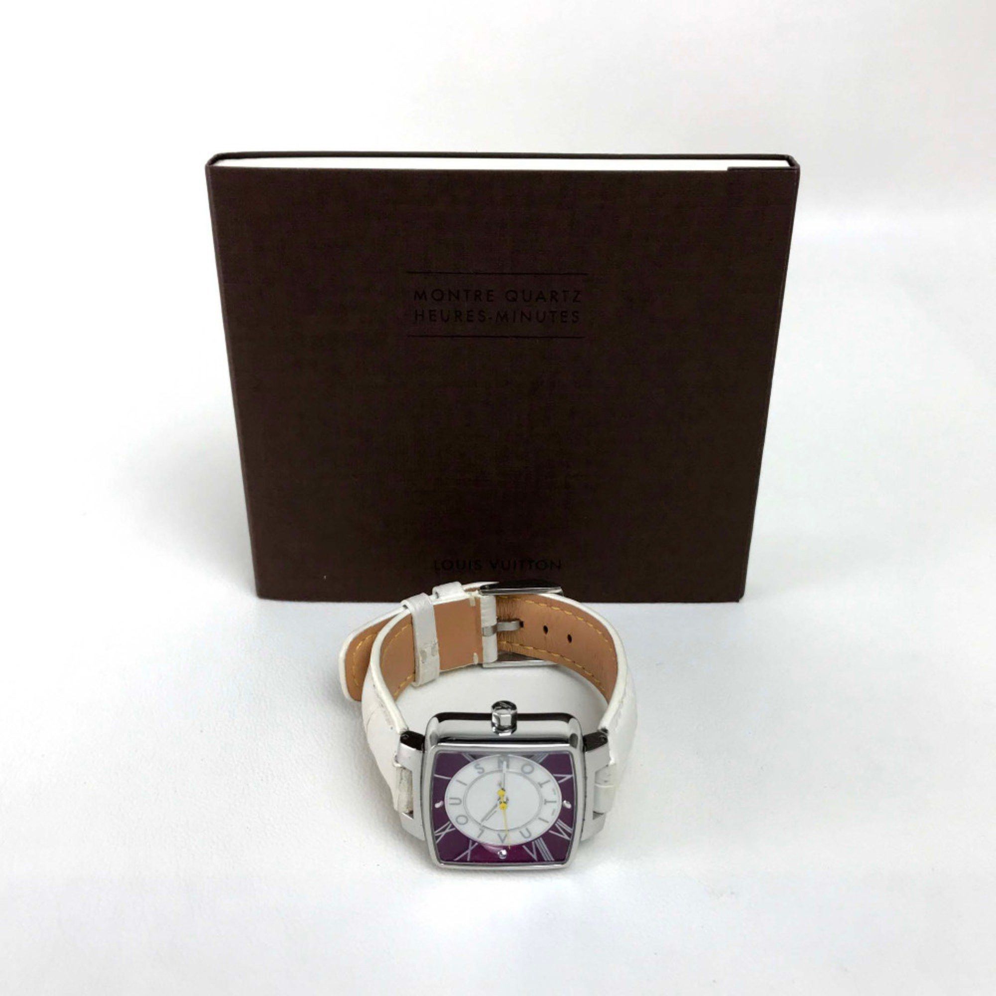 Louis Vuitton Louis Vuitton Q221J Quartz Wristwatch Silver Wine red Based Size ONE SIZE - 11 Thumbnail