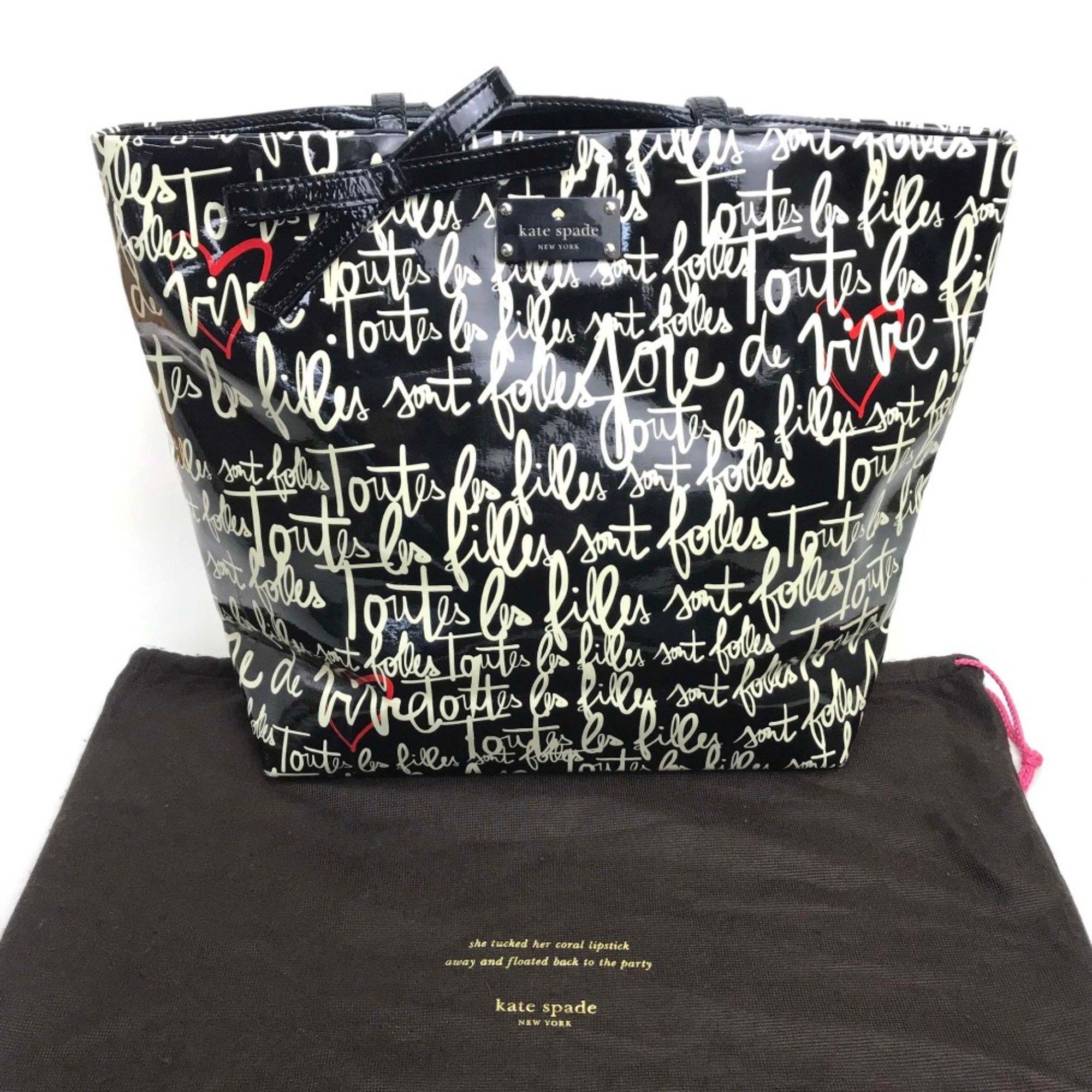 Kate Spade Kate Spade With ribbon Bag Tote Bag Tote Bag Black Size ONE SIZE - 10 Thumbnail
