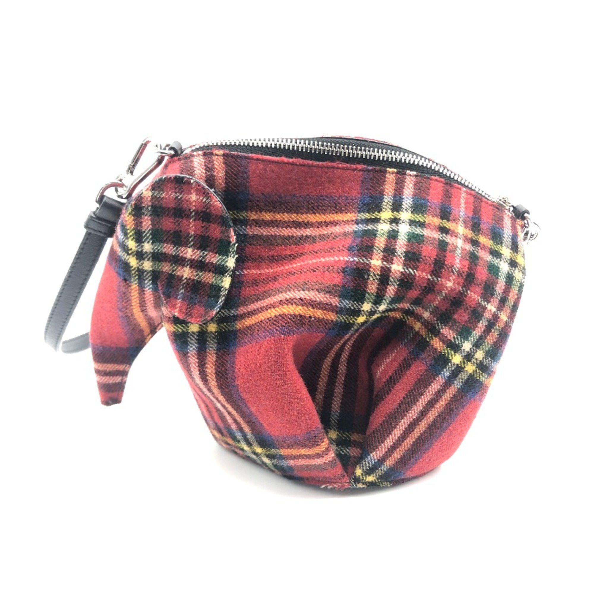 Loewe Loewe 118.50.M93 Check pattern Bag 2WAY Shoulder Bag Red RedBased x Multicolore Size ONE SIZE - 2 Thumbnail