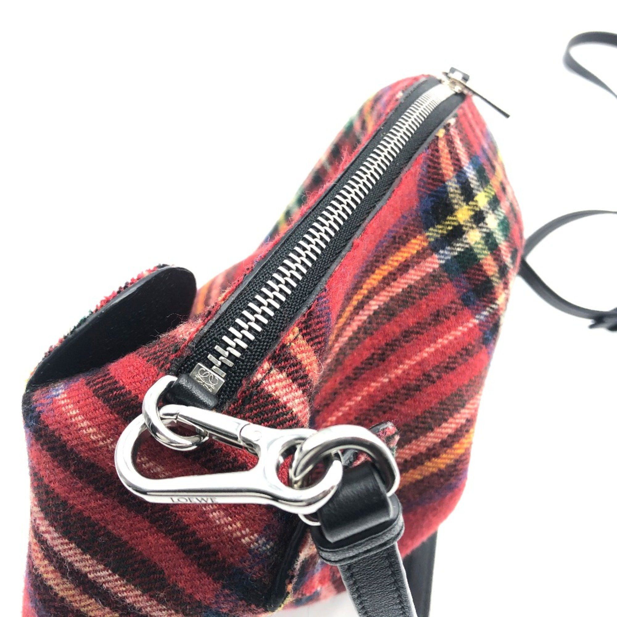 Loewe Loewe 118.50.M93 Check pattern Bag 2WAY Shoulder Bag Red RedBased x Multicolore Size ONE SIZE - 4 Thumbnail