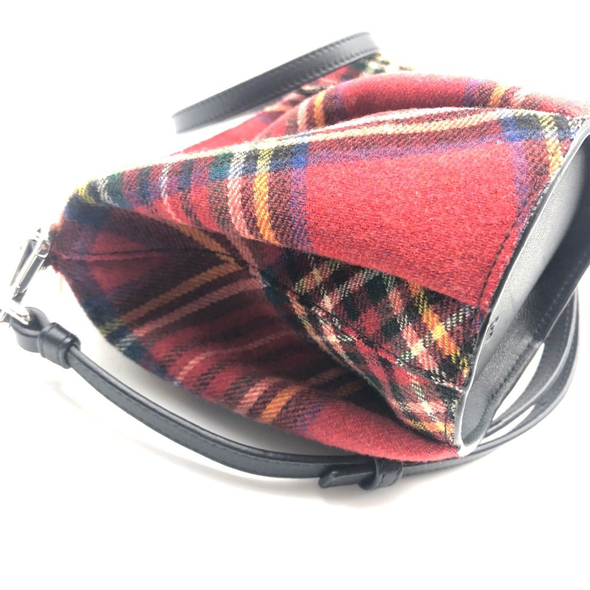 Loewe Loewe 118.50.M93 Check pattern Bag 2WAY Shoulder Bag Red RedBased x Multicolore Size ONE SIZE - 5 Thumbnail