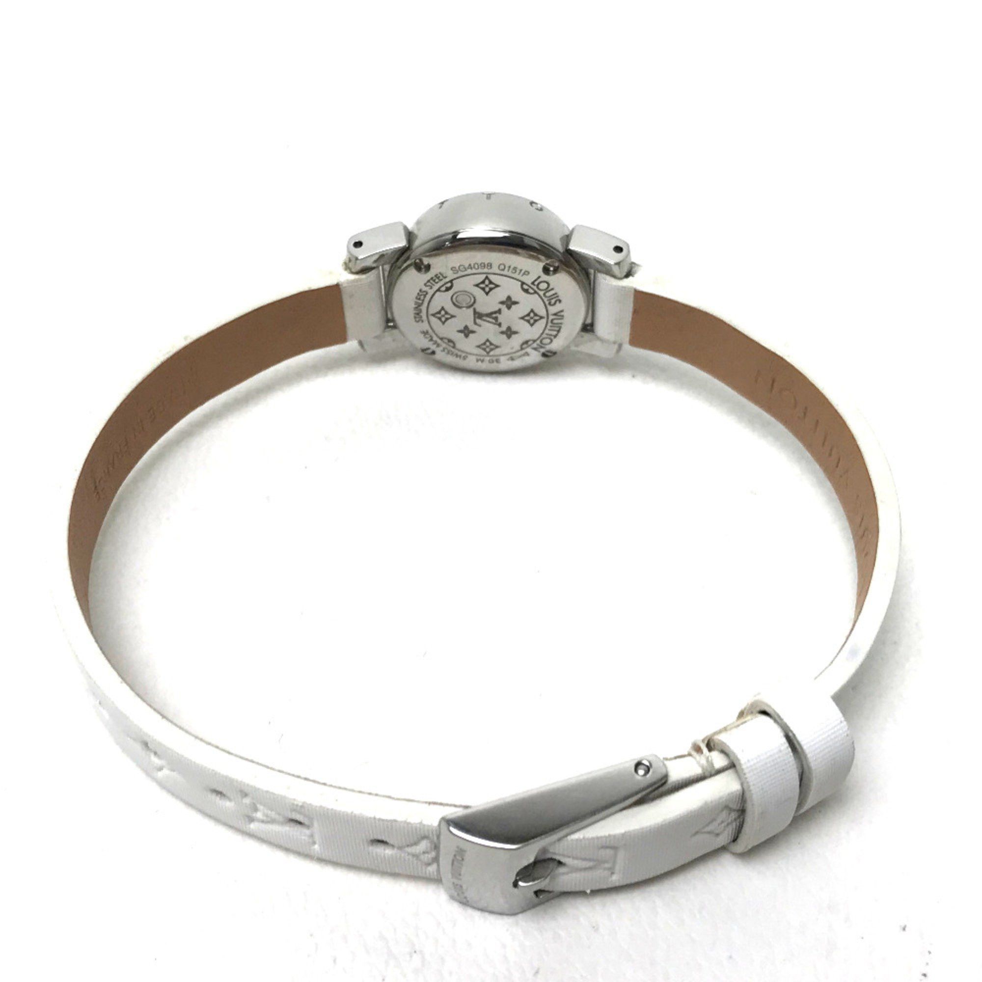 Louis Vuitton Louis Vuitton Q151P Rug diamond quartz Wristwatch Pink Based White Size ONE SIZE - 2 Thumbnail