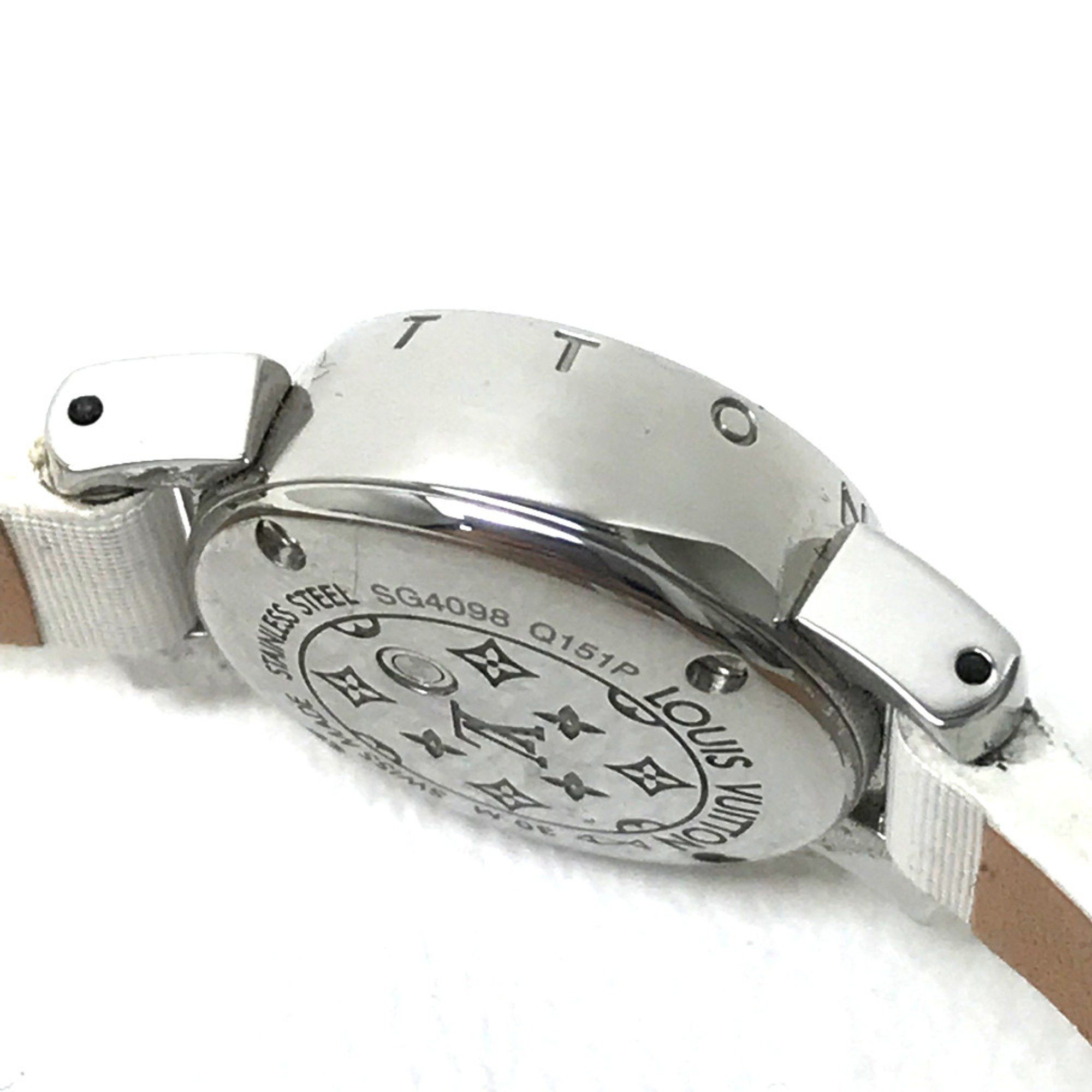 Louis Vuitton Louis Vuitton Q151P Rug diamond quartz Wristwatch Pink Based White Size ONE SIZE - 3 Thumbnail