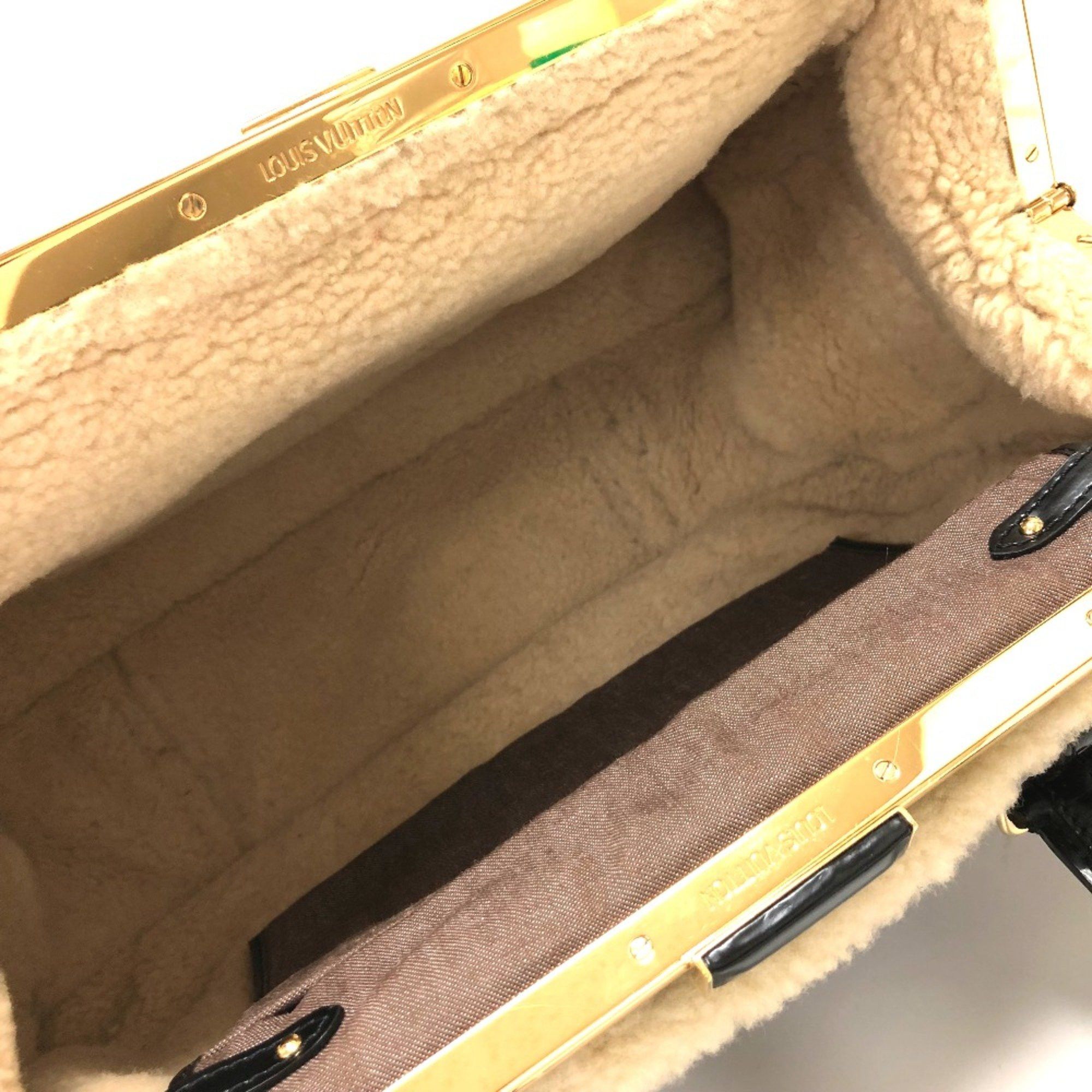 Louis Vuitton Louis Vuitton M95574 Monogram-Shearing Bag Duffle Bag Hand Bag Marron Brown Size ONE SIZE - 7 Thumbnail