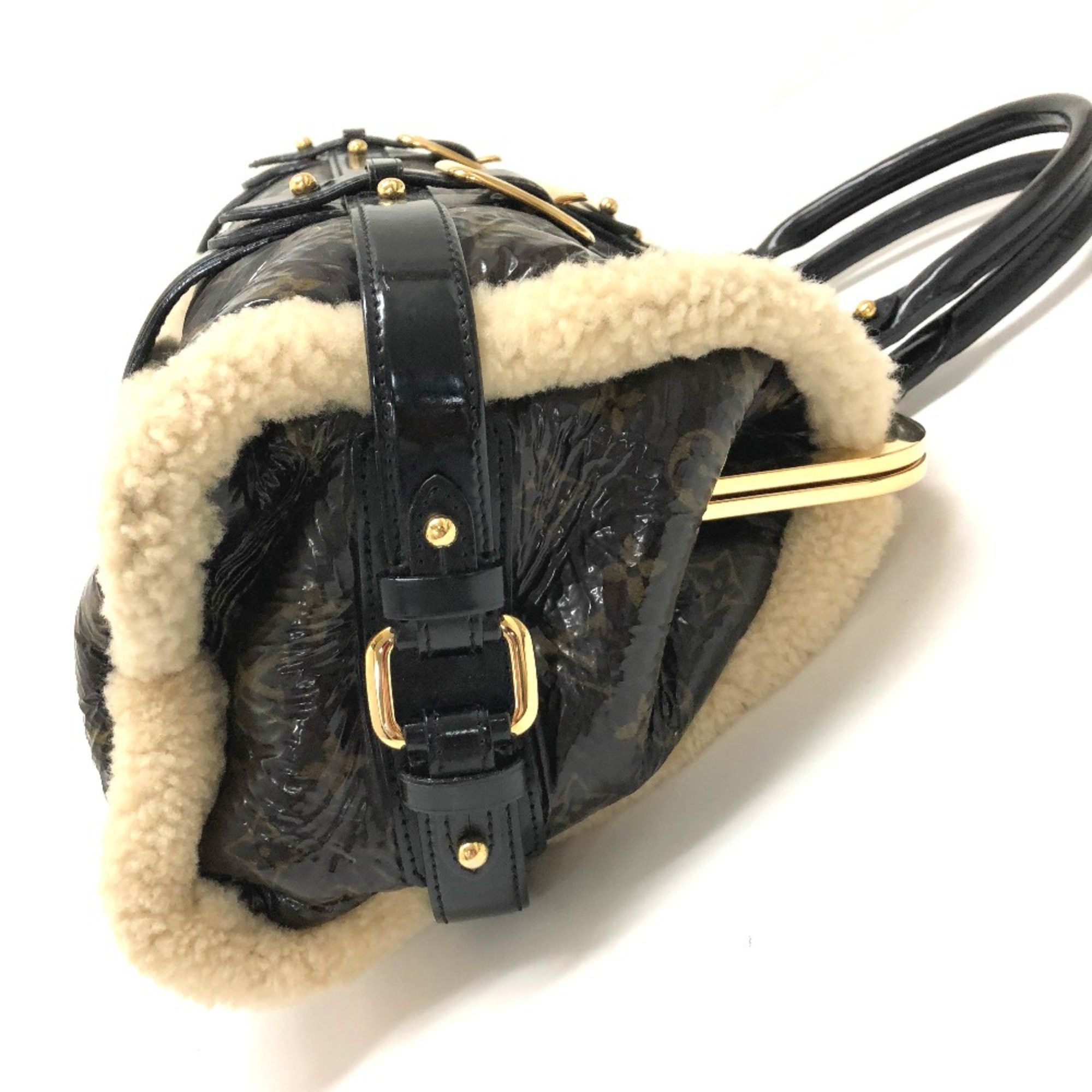 Louis Vuitton Louis Vuitton M95574 Monogram-Shearing Bag Duffle Bag Hand Bag Marron Brown Size ONE SIZE - 3 Thumbnail