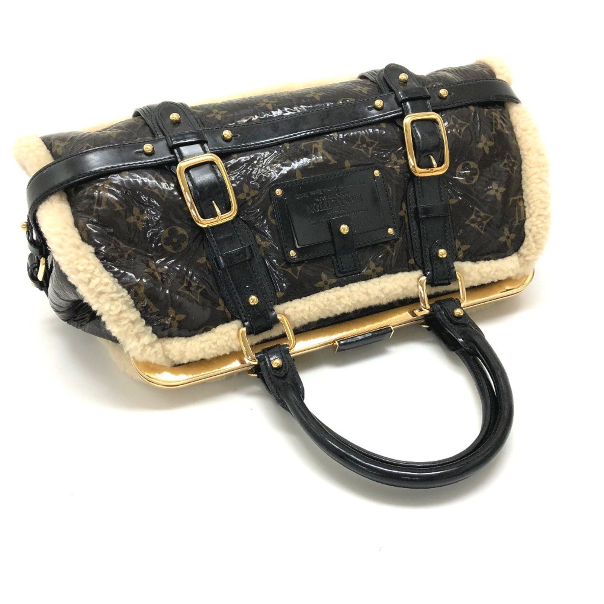Louis Vuitton Louis Vuitton M95574 Monogram-Shearing Bag Duffle Bag Hand Bag Marron Brown Size ONE SIZE - 5 Thumbnail