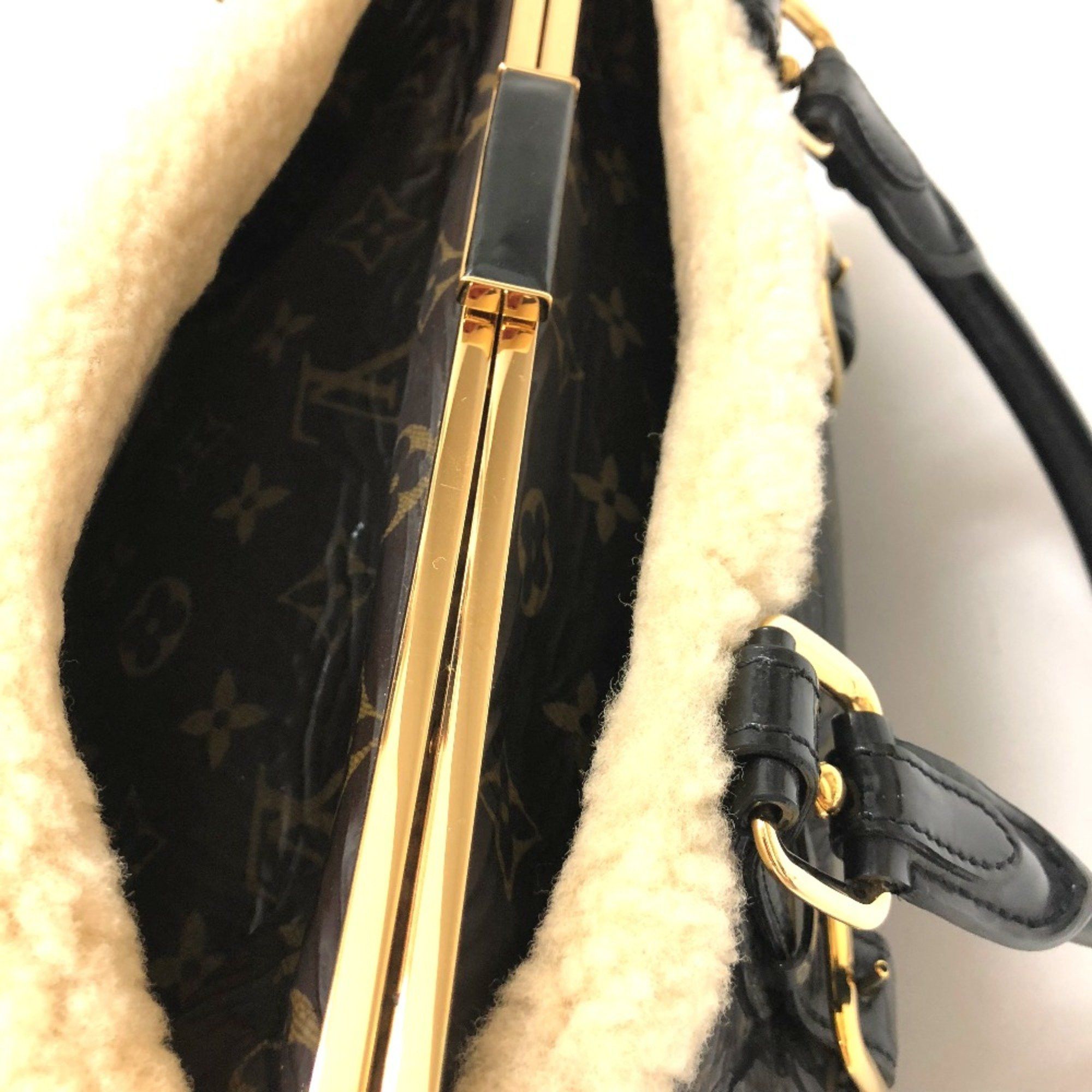 Louis Vuitton Louis Vuitton M95574 Monogram-Shearing Bag Duffle Bag Hand Bag Marron Brown Size ONE SIZE - 6 Thumbnail