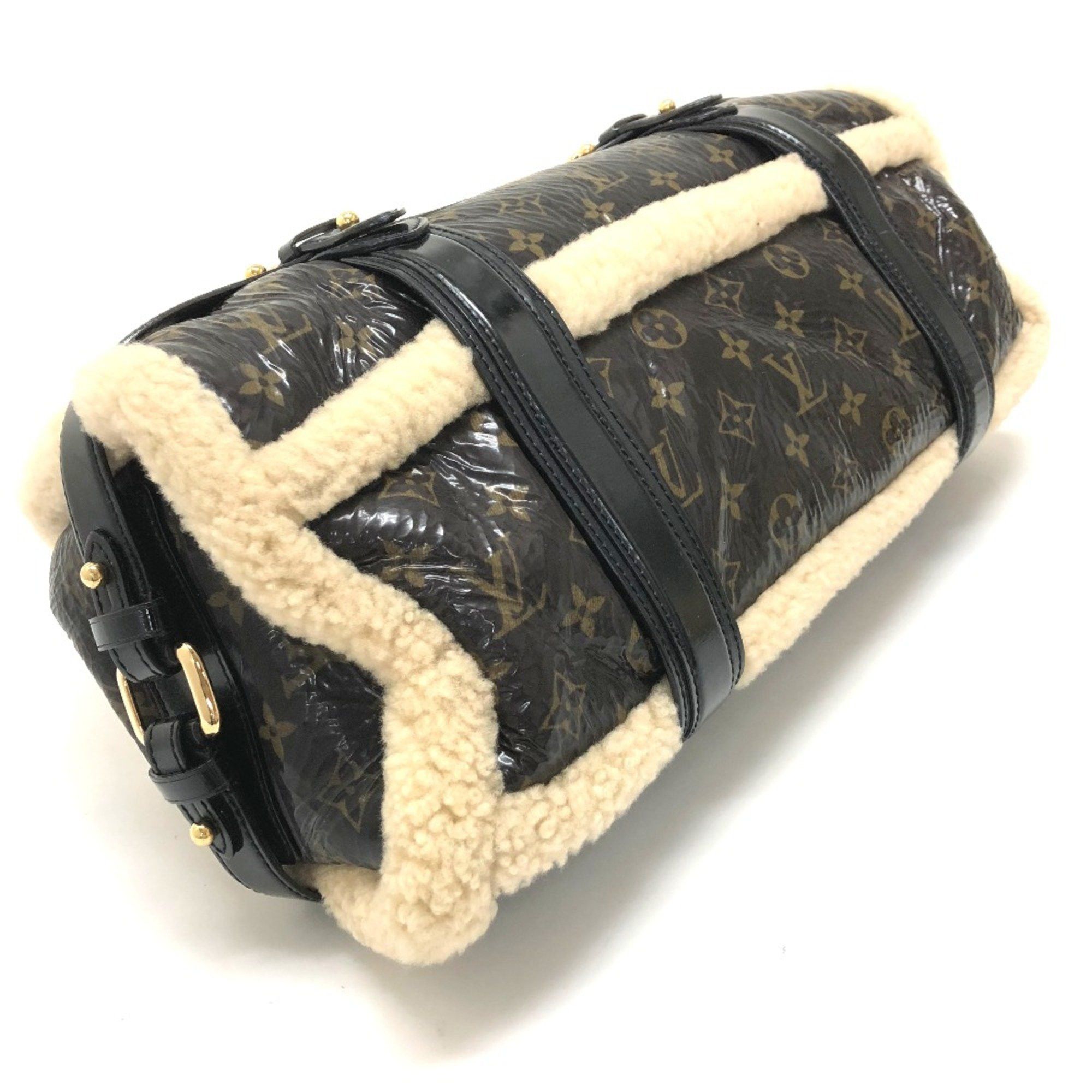 Louis Vuitton Louis Vuitton M95574 Monogram-Shearing Bag Duffle Bag Hand Bag Marron Brown Size ONE SIZE - 4 Thumbnail