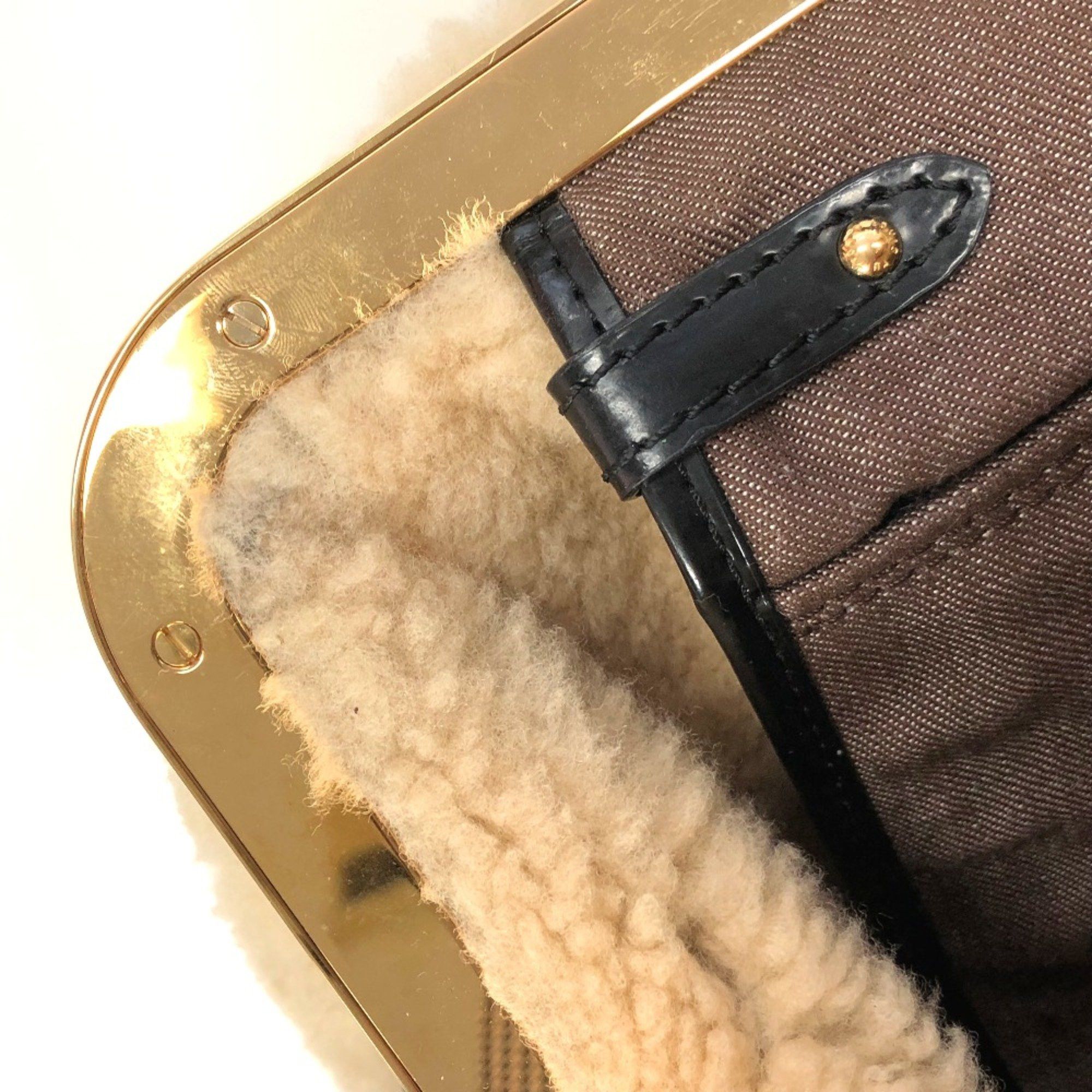 Louis Vuitton Louis Vuitton M95574 Monogram-Shearing Bag Duffle Bag Hand Bag Marron Brown Size ONE SIZE - 8 Thumbnail