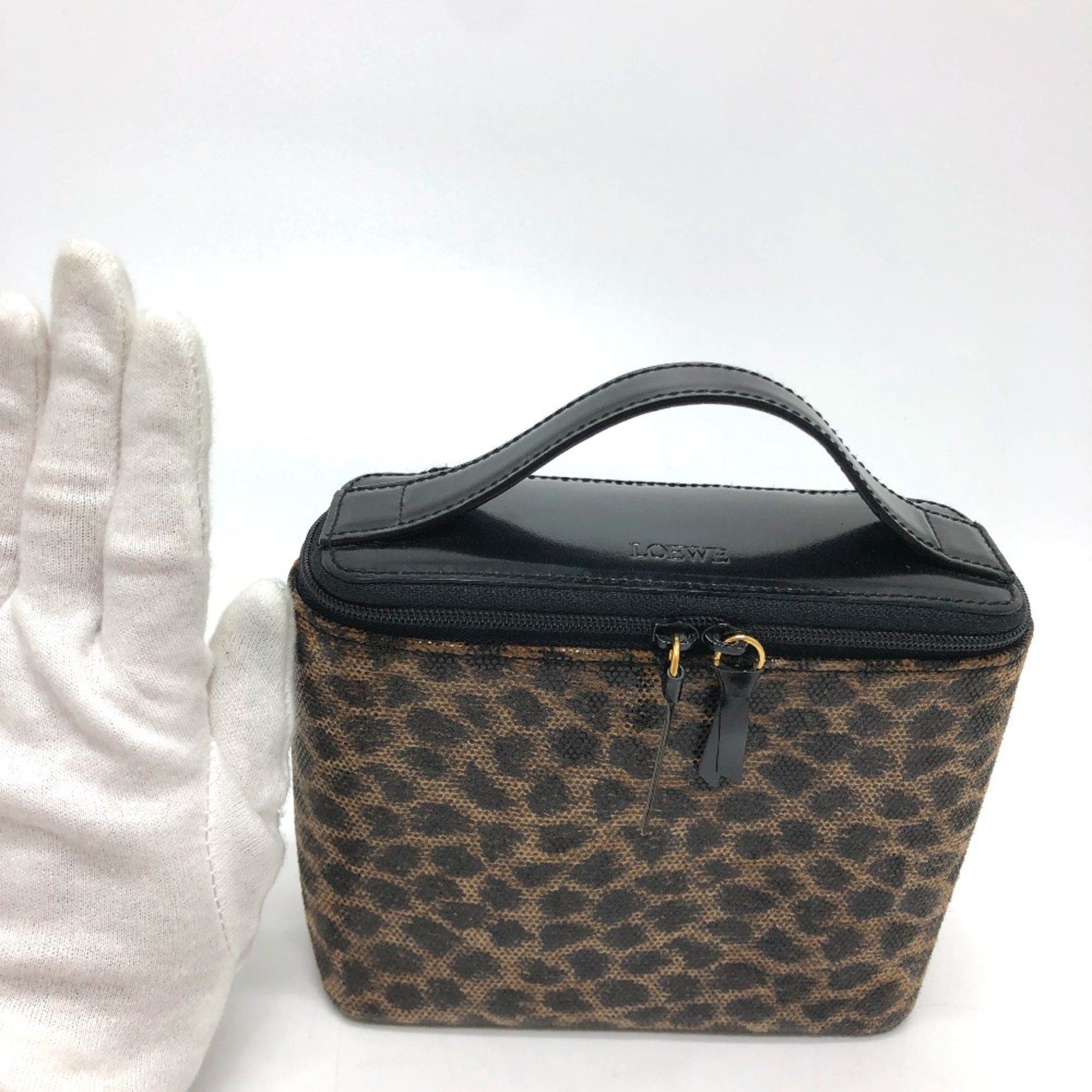 Loewe Loewe Leopard Bag Vanity bag Brown GoldHardware Size ONE SIZE - 16 Thumbnail