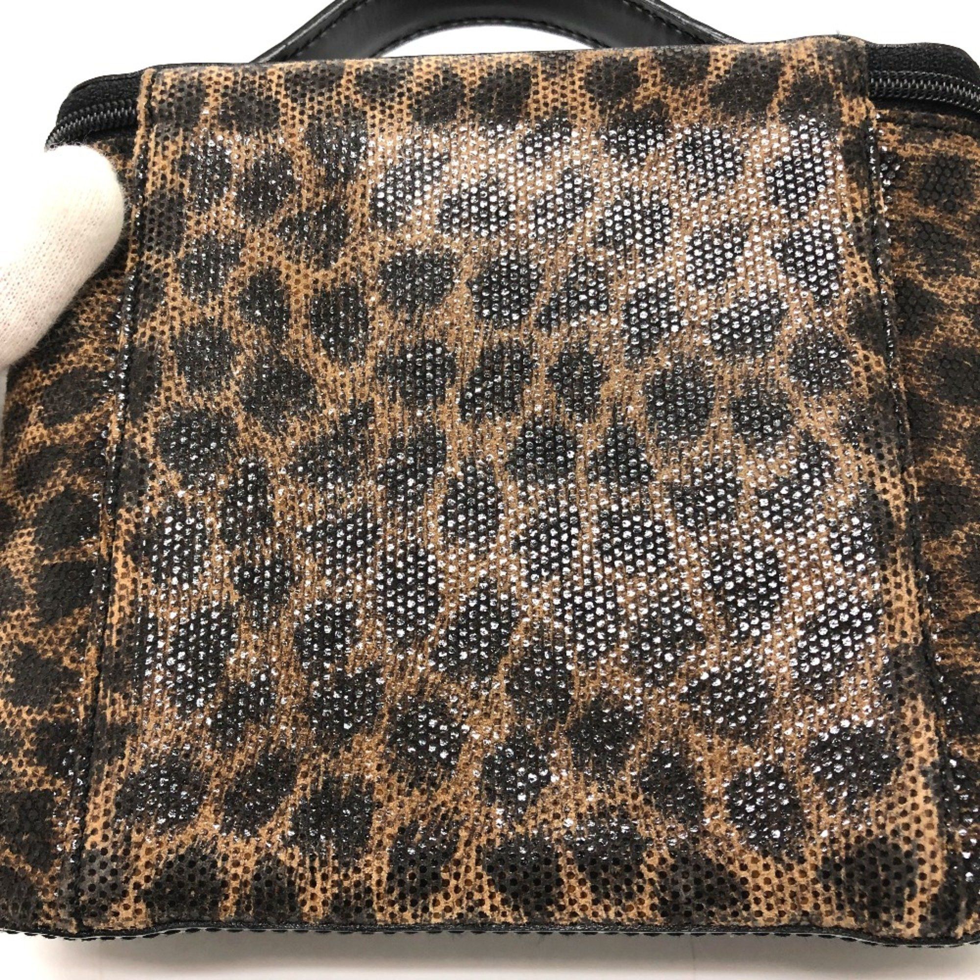Loewe Loewe Leopard Bag Vanity bag Brown GoldHardware Size ONE SIZE - 10 Thumbnail