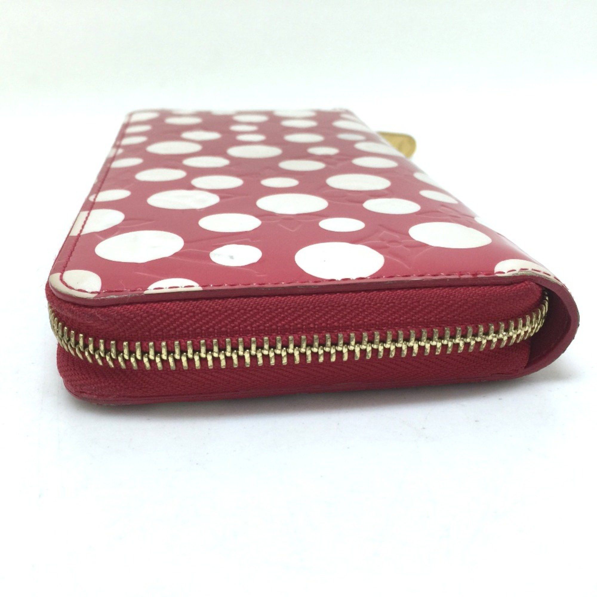 Louis Vuitton Louis Vuitton M91572 Vernis Dot Infinity Zip Around Long Wallet Red Rouge Size ONE SIZE - 6 Thumbnail