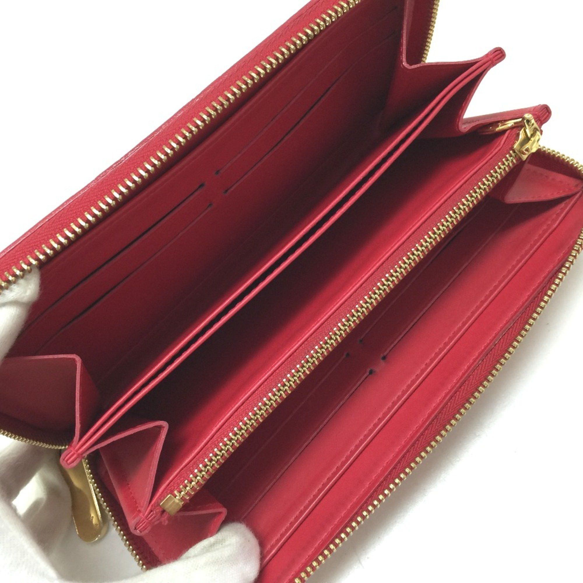 Louis Vuitton Louis Vuitton M91572 Vernis Dot Infinity Zip Around Long Wallet Red Rouge Size ONE SIZE - 7 Thumbnail