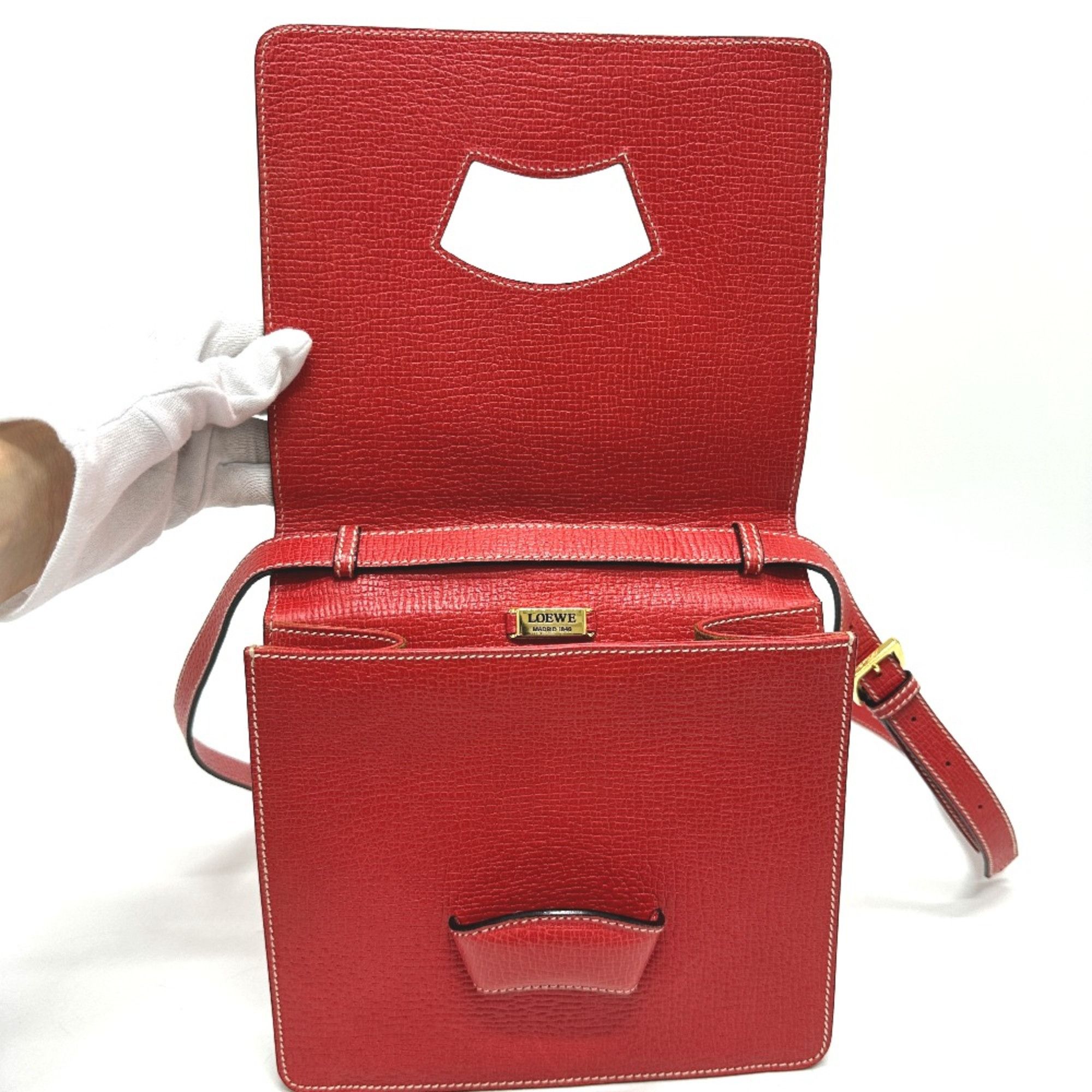 Loewe Loewe 2WAY Shoulder Hand Bag Red Size ONE SIZE - 10 Thumbnail