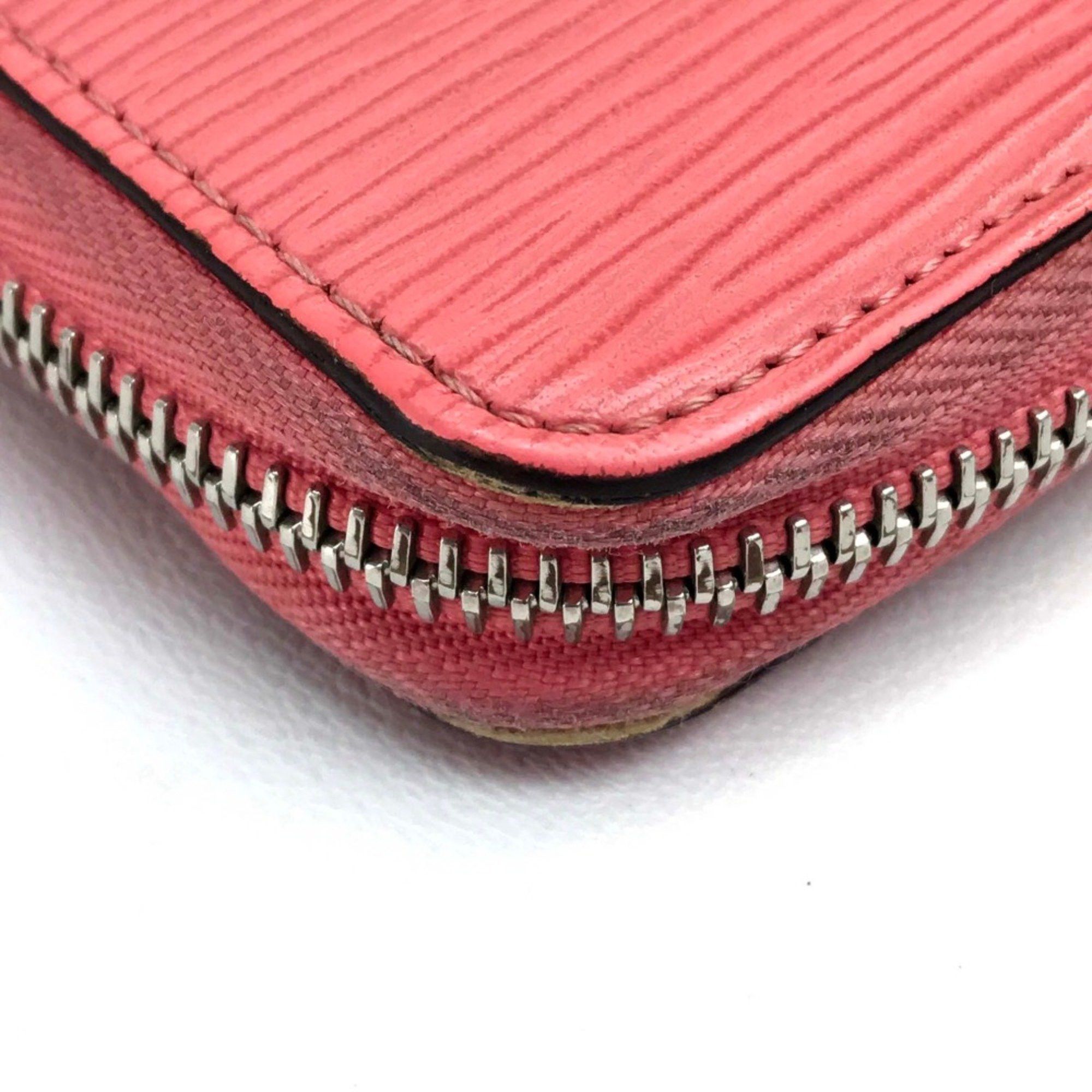 Louis Vuitton Louis Vuitton M60663 Epi Zip Around Long Wallet Long Wallet Corail Pink Based Size ONE SIZE - 3 Thumbnail