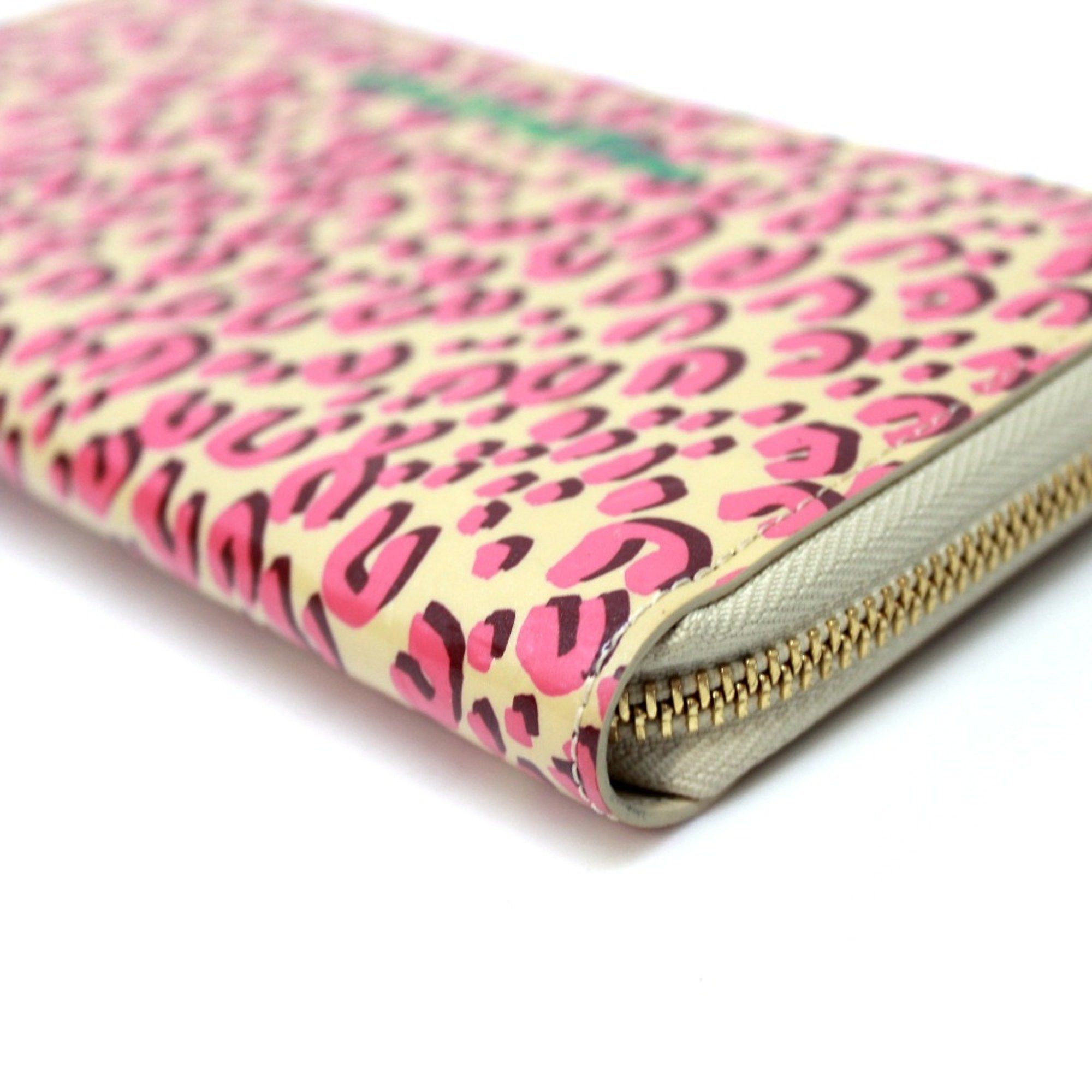 Louis Vuitton Louis Vuitton M91476 Vernis Leopard Zip Around Long Wallet Long Wallet Blanc Corail pink Size ONE SIZE - 4 Thumbnail