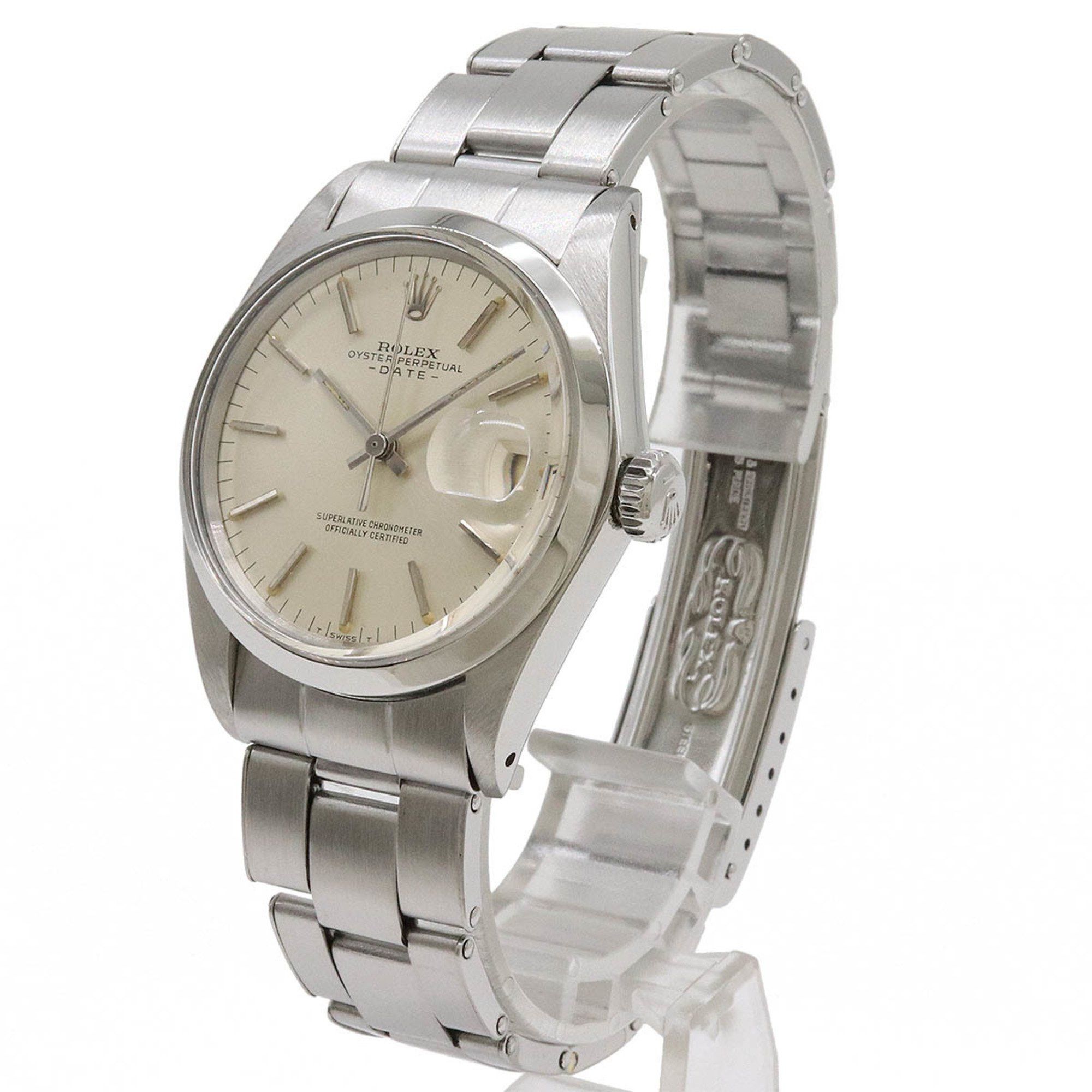 Rolex Rolex Oyster Perpetual Date Silver Dial SS Men's AT Automatic Watch No. 19 1500 Size ONE SIZE - 3 Thumbnail