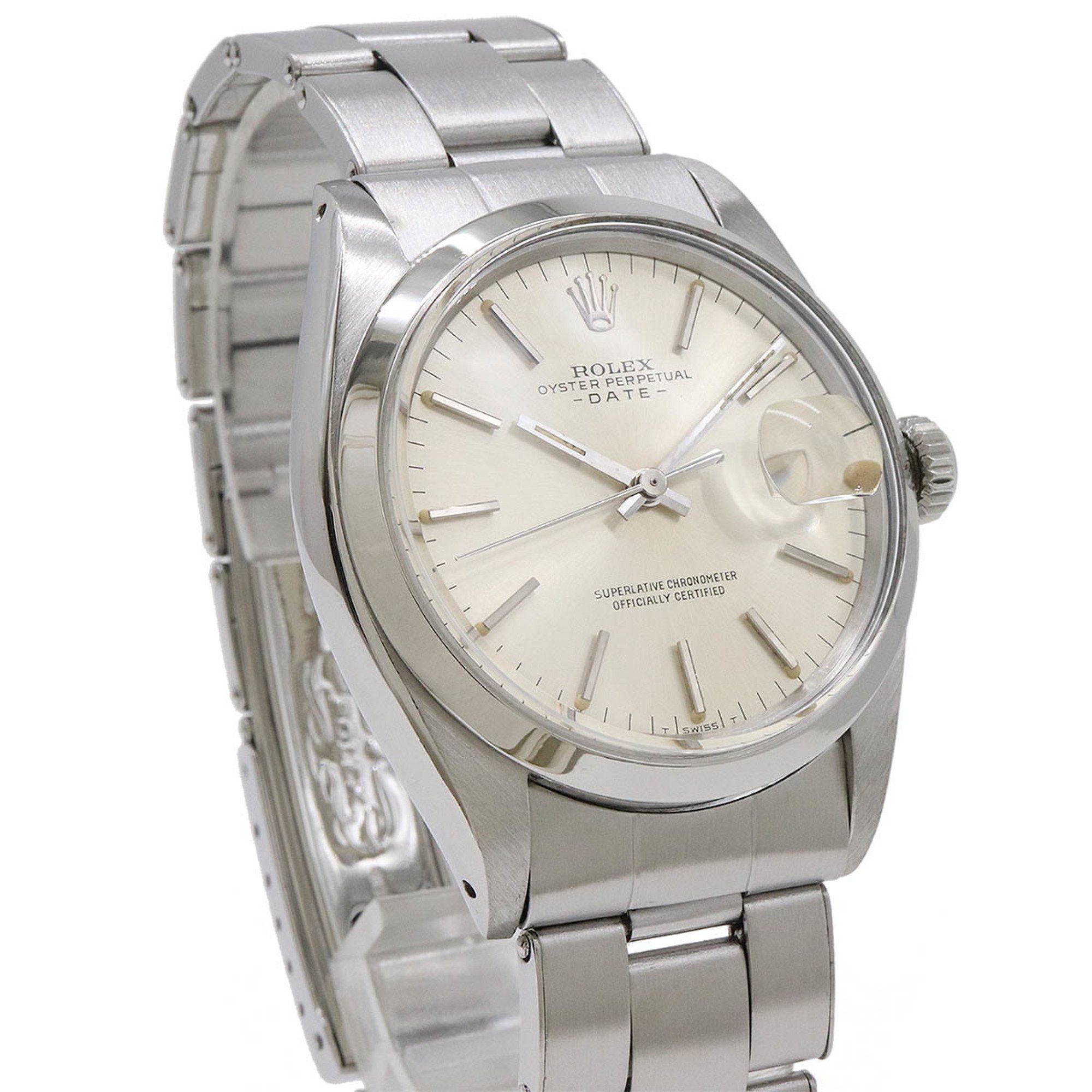 Rolex Rolex Oyster Perpetual Date Silver Dial SS Men's AT Automatic Watch No. 19 1500 Size ONE SIZE - 6 Thumbnail