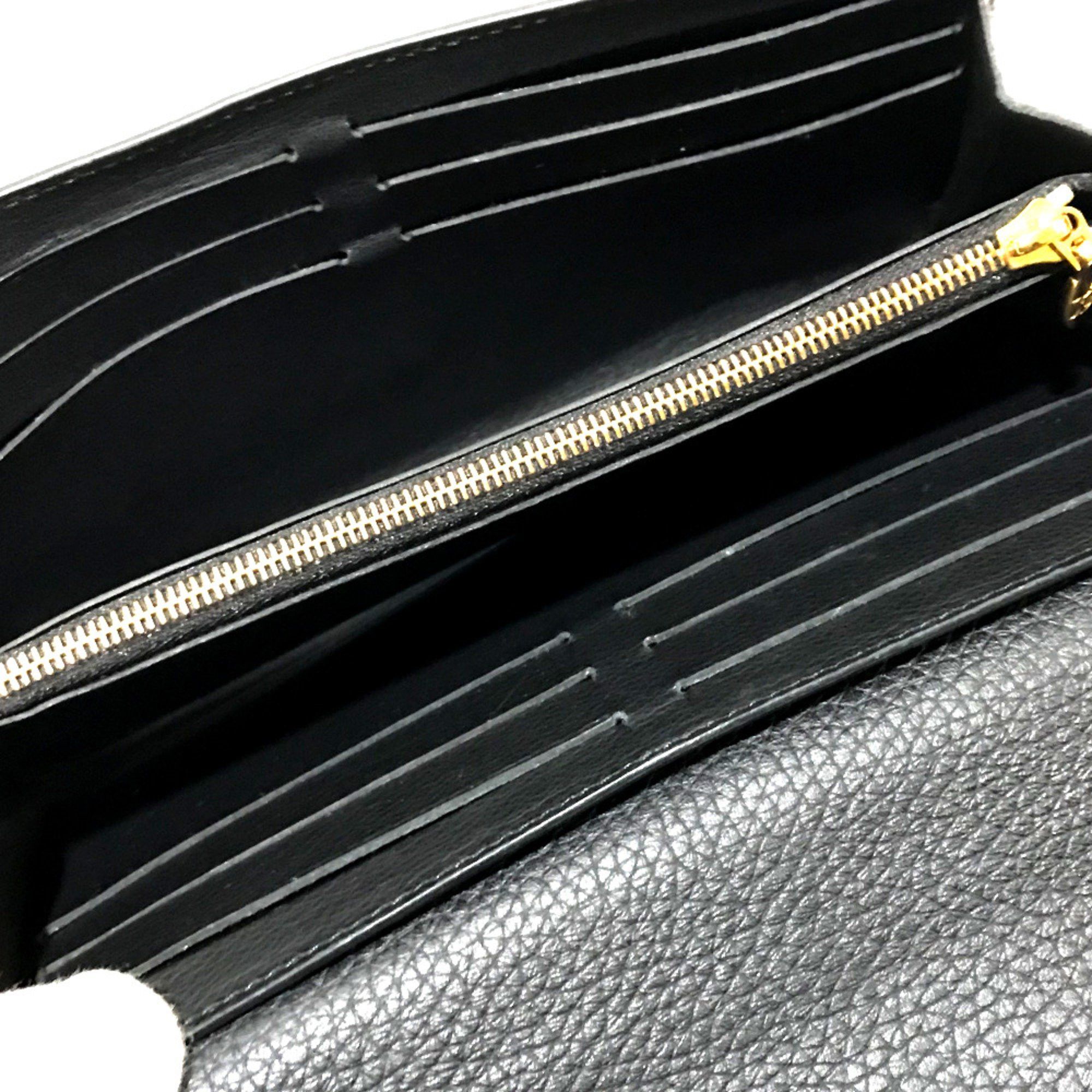 Louis Vuitton Louis Vuitton M62076 Taurillon Clemence Long Wallet Folded wallet Noir Black Size ONE SIZE - 7 Thumbnail