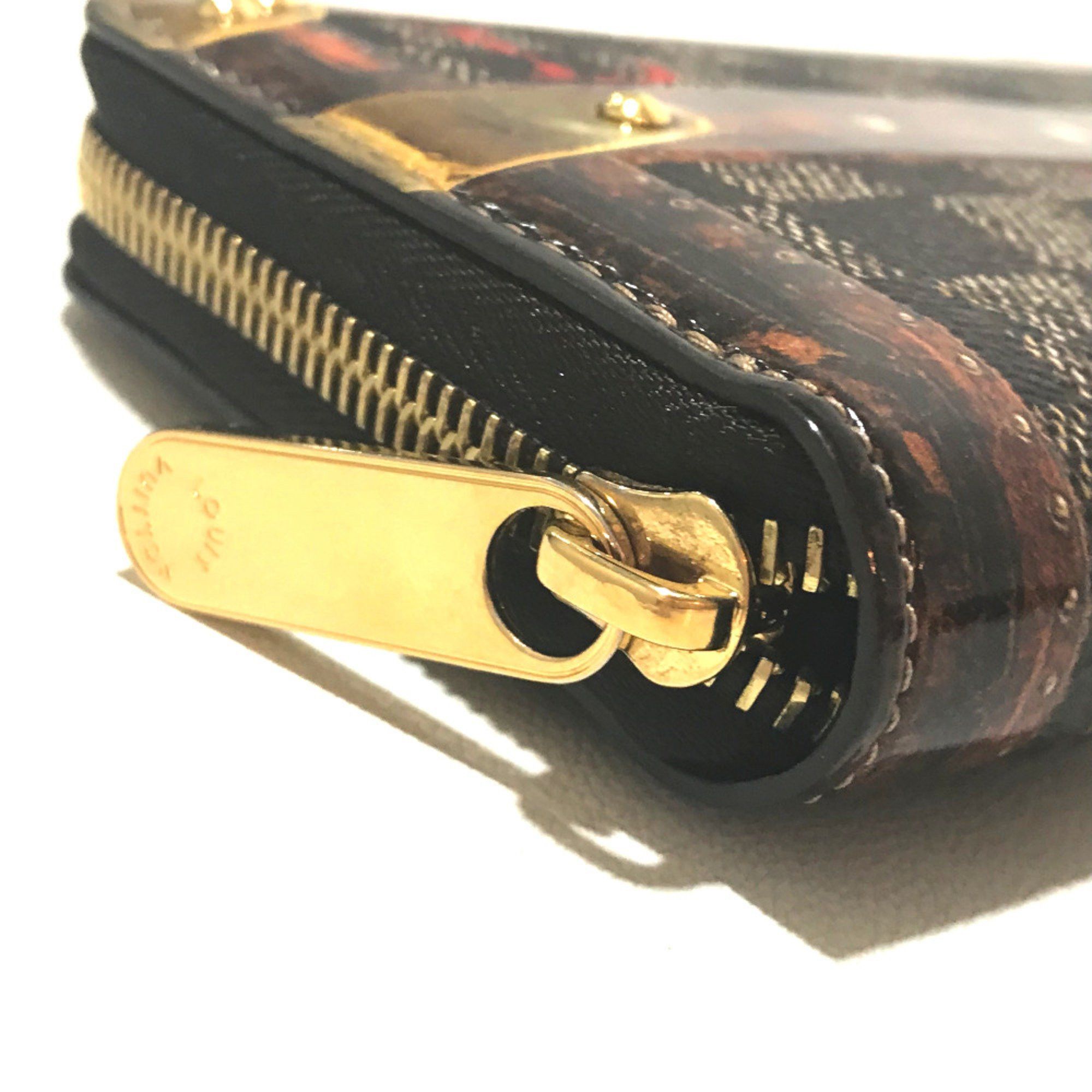 Louis Vuitton Louis Vuitton M63490 Transform do Damier Zip Around Long Wallet Ebene Brown Size ONE SIZE - 3 Thumbnail