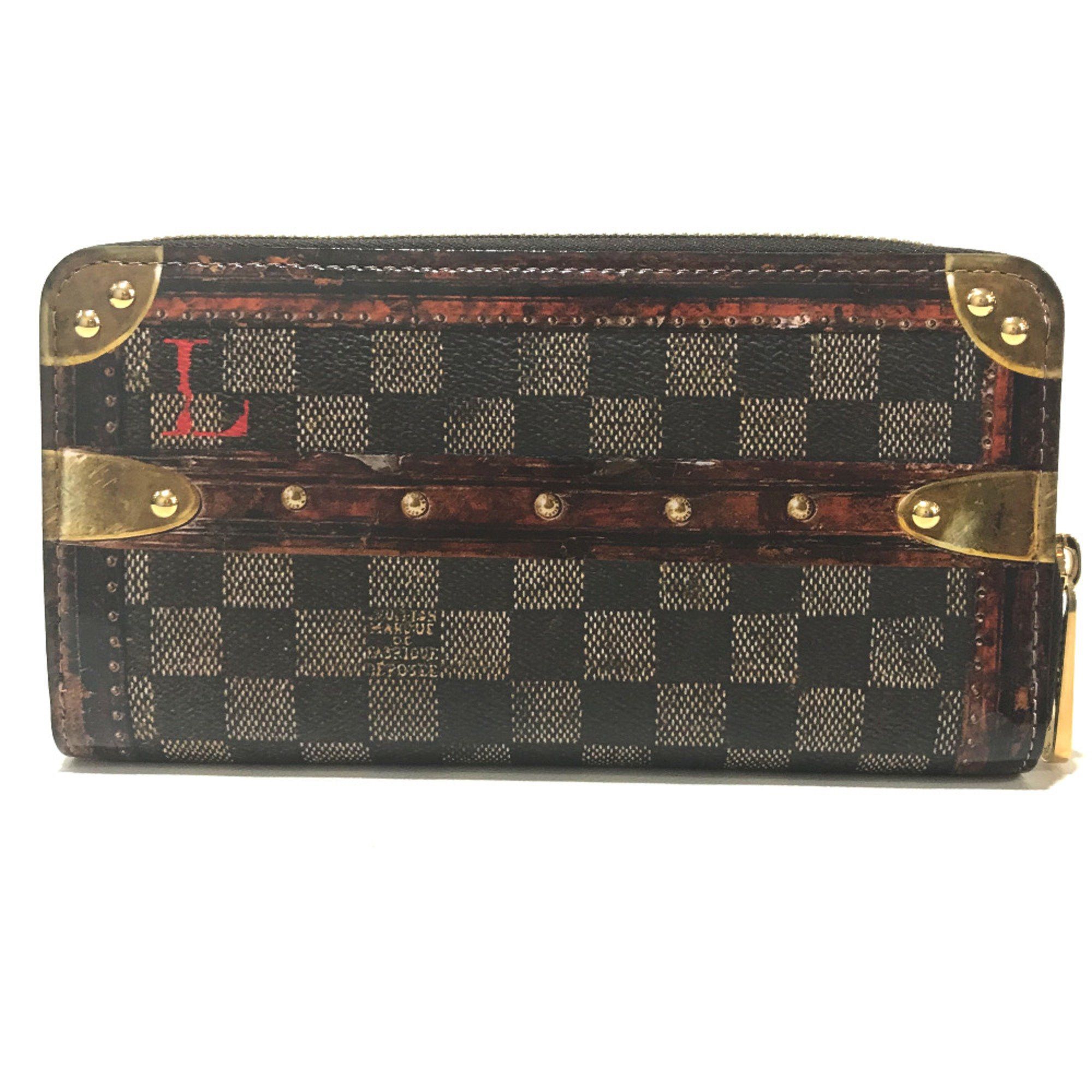 Louis Vuitton Louis Vuitton M63490 Transform do Damier Zip Around Long Wallet Ebene Brown Size ONE SIZE - 2 Thumbnail