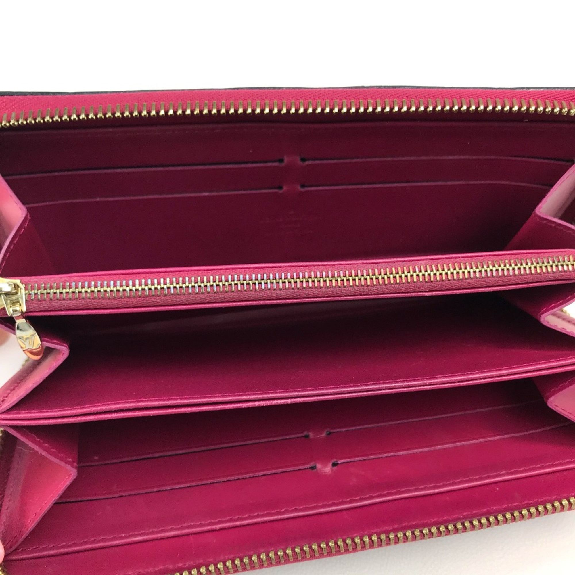 Louis Vuitton Louis Vuitton M91597 MonogramVernis Long Wallet Rose Andian Dark Pink Based Size ONE SIZE - 7 Thumbnail