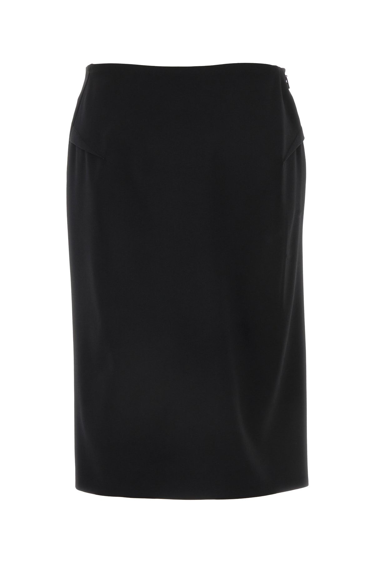 Versace Black Stretch Wool Skirt Size 27" / US 4 / IT 40 - 2 Thumbnail