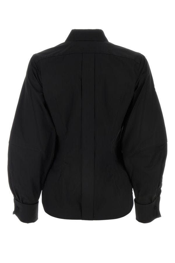 Max Mara Black Stretch Poplin Pagina Shirt Size XXS / US 00 / IT 34 - 4 Thumbnail