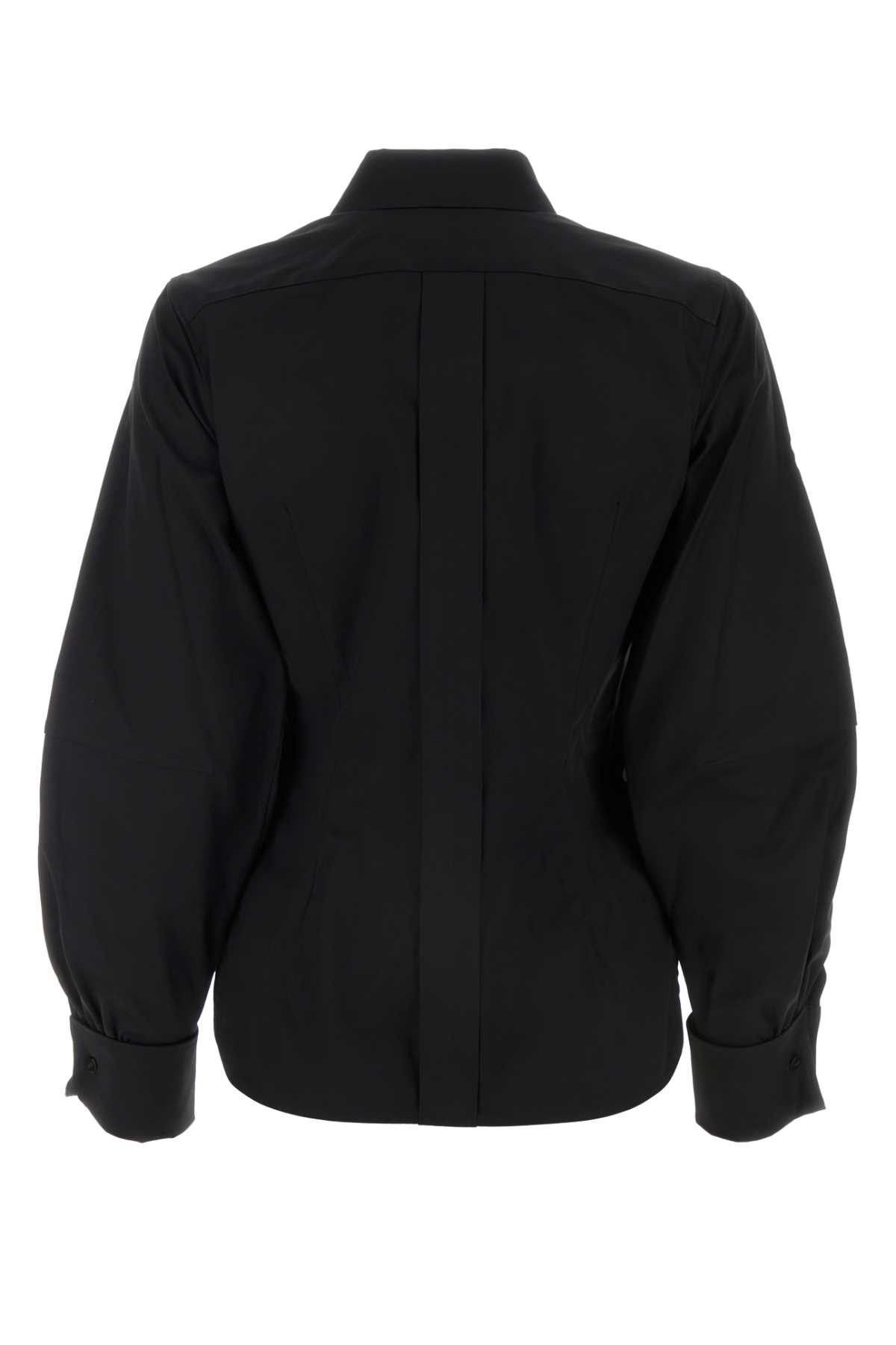 Max Mara Black Stretch Poplin Pagina Shirt Size XXS / US 00 / IT 34 - 2 Thumbnail